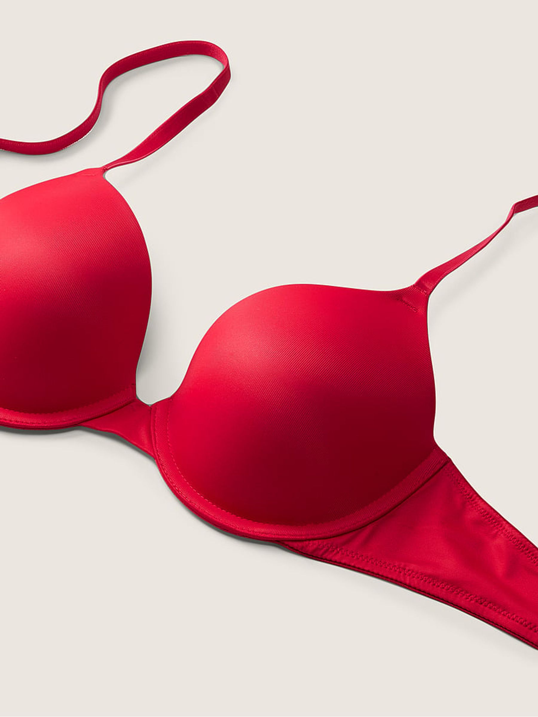 Red Lightly Lined Demi Bra - Image 5 of 5