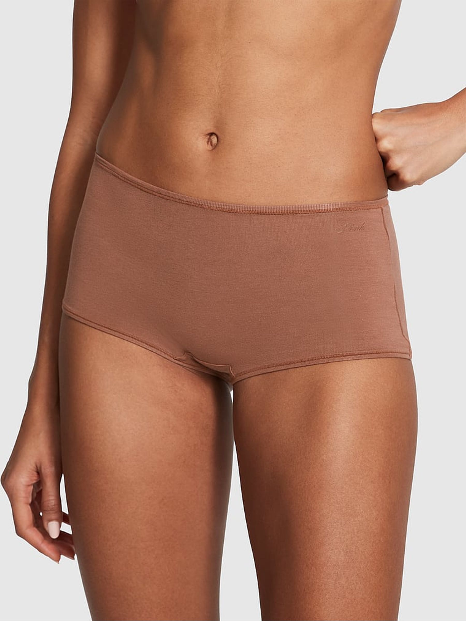 Caramel Nude Short Cotton Knickers - Image 1 of 3