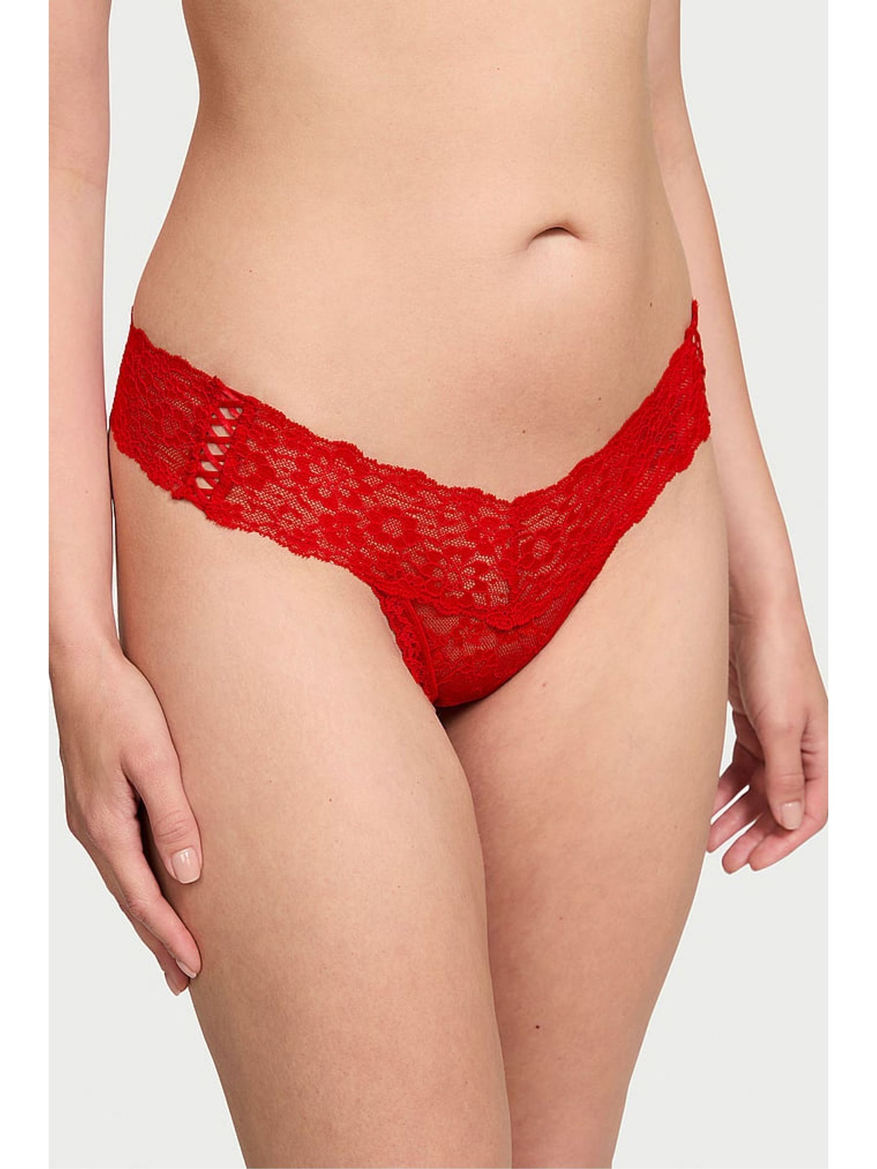Red/Pink/Black/Purple Thong 5 Pack Knickers - Image 2 of 3