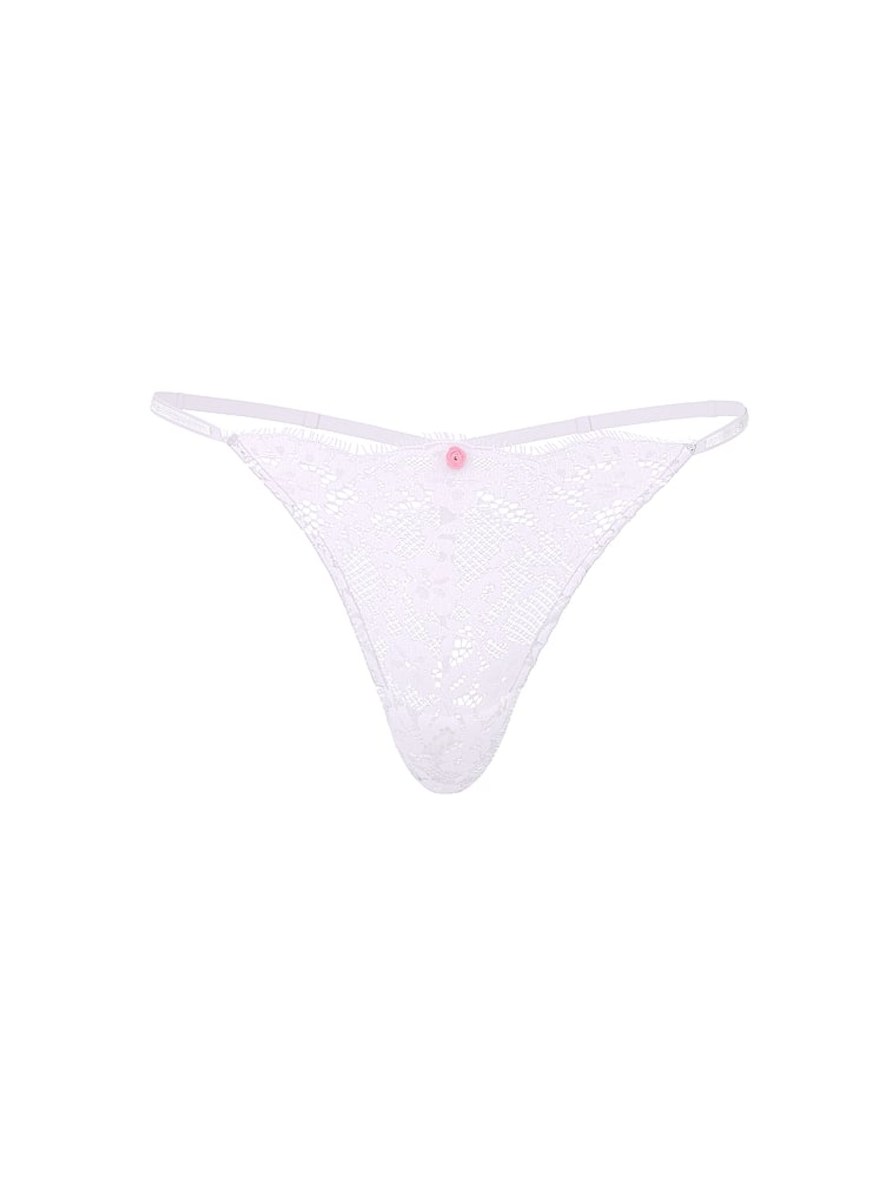 Feather Blue G String Twinkle Strap Lace Knickers - Image 3 of 3