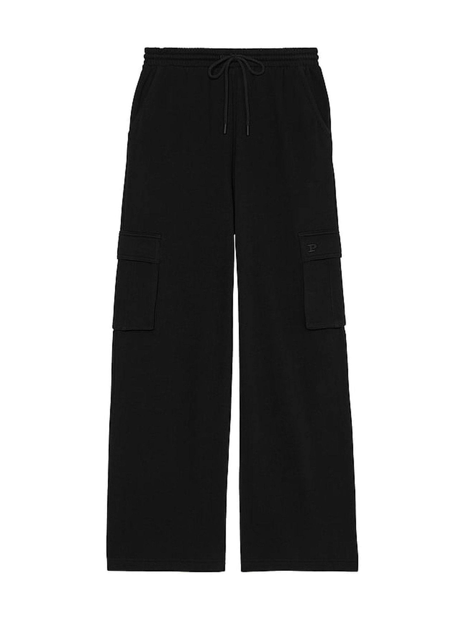 Black Wide Leg Cargo Joggers - Image 4 of 4