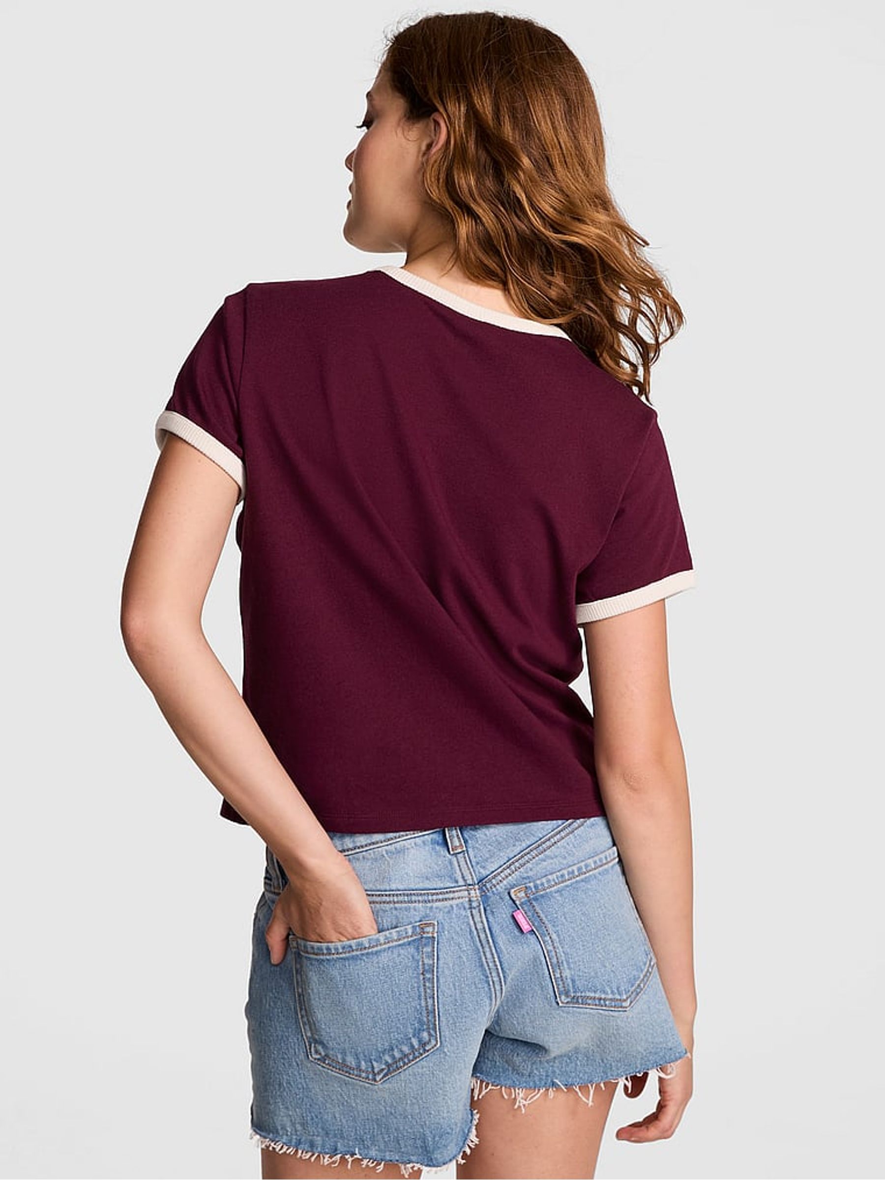 Iconic Stripe Pink Retro T-Shirt - Image 2 of 3