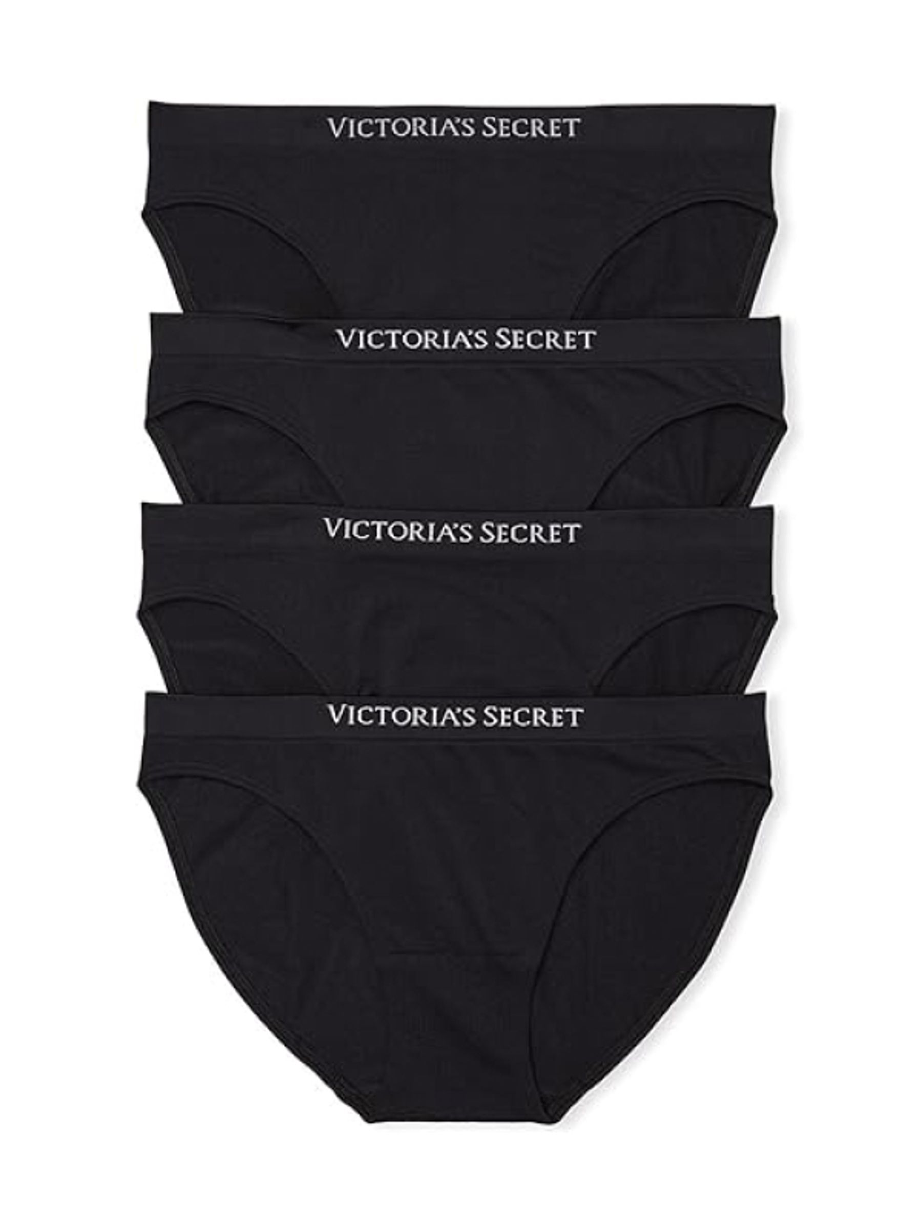 Black Bikini 4 Pack Logo Knickers - Image 1 of 8