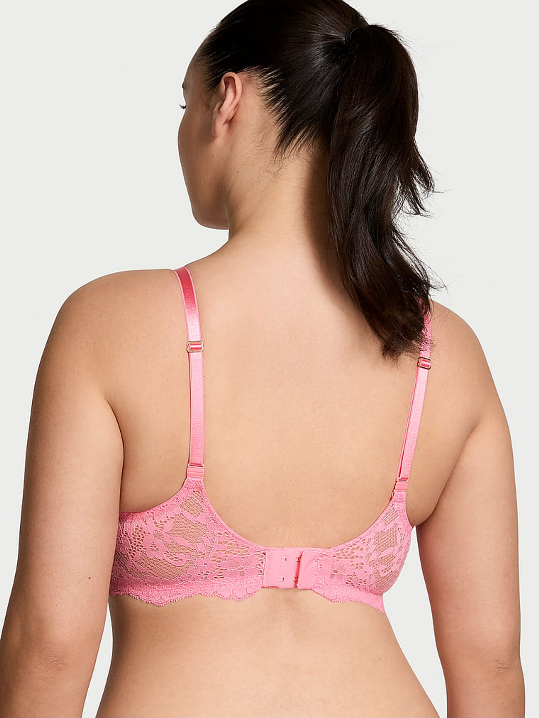 Pink Hope Lace Trim Push Up Bra - Image 2 of 3