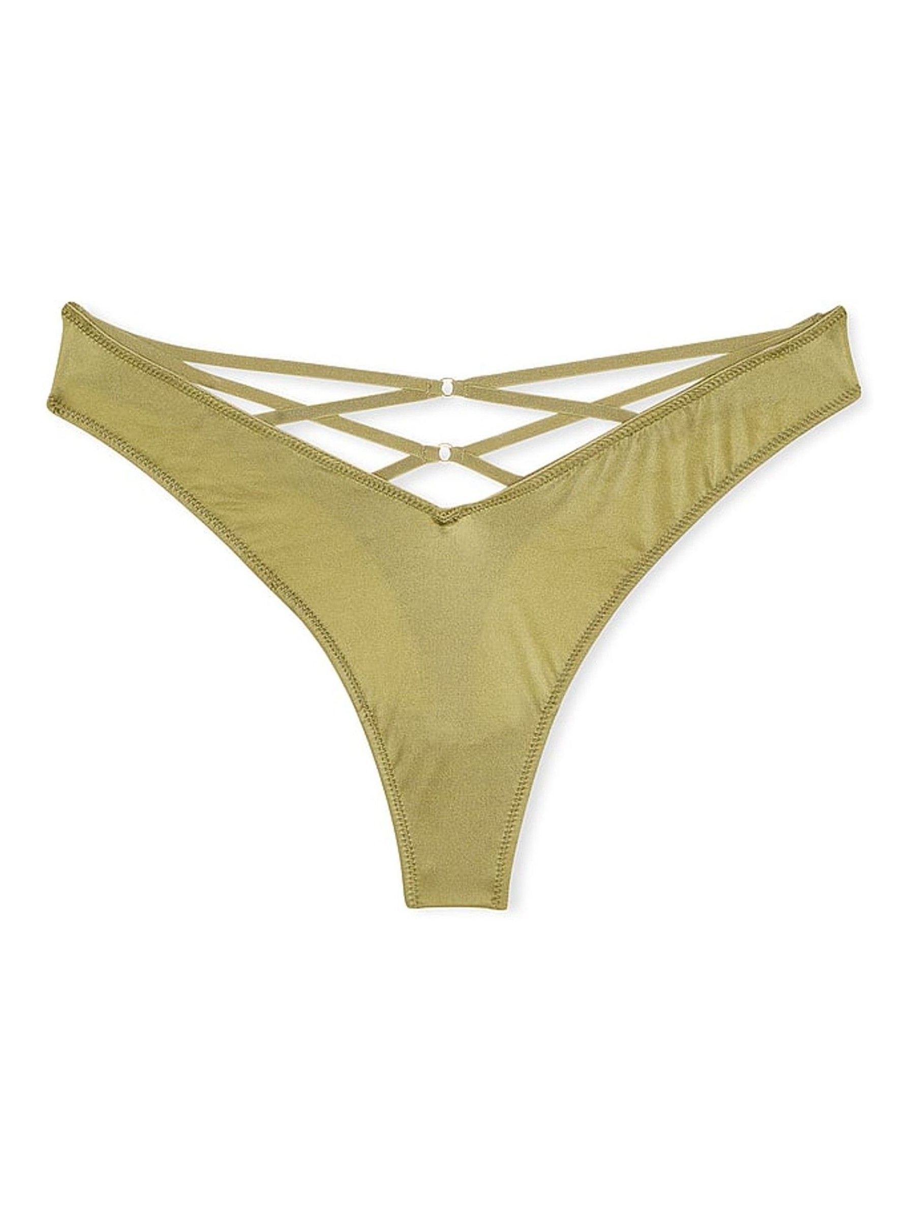 Moss Green Thong Knickers - Image 3 of 3 Moss Green Thong Knickers - Image 3 of 3