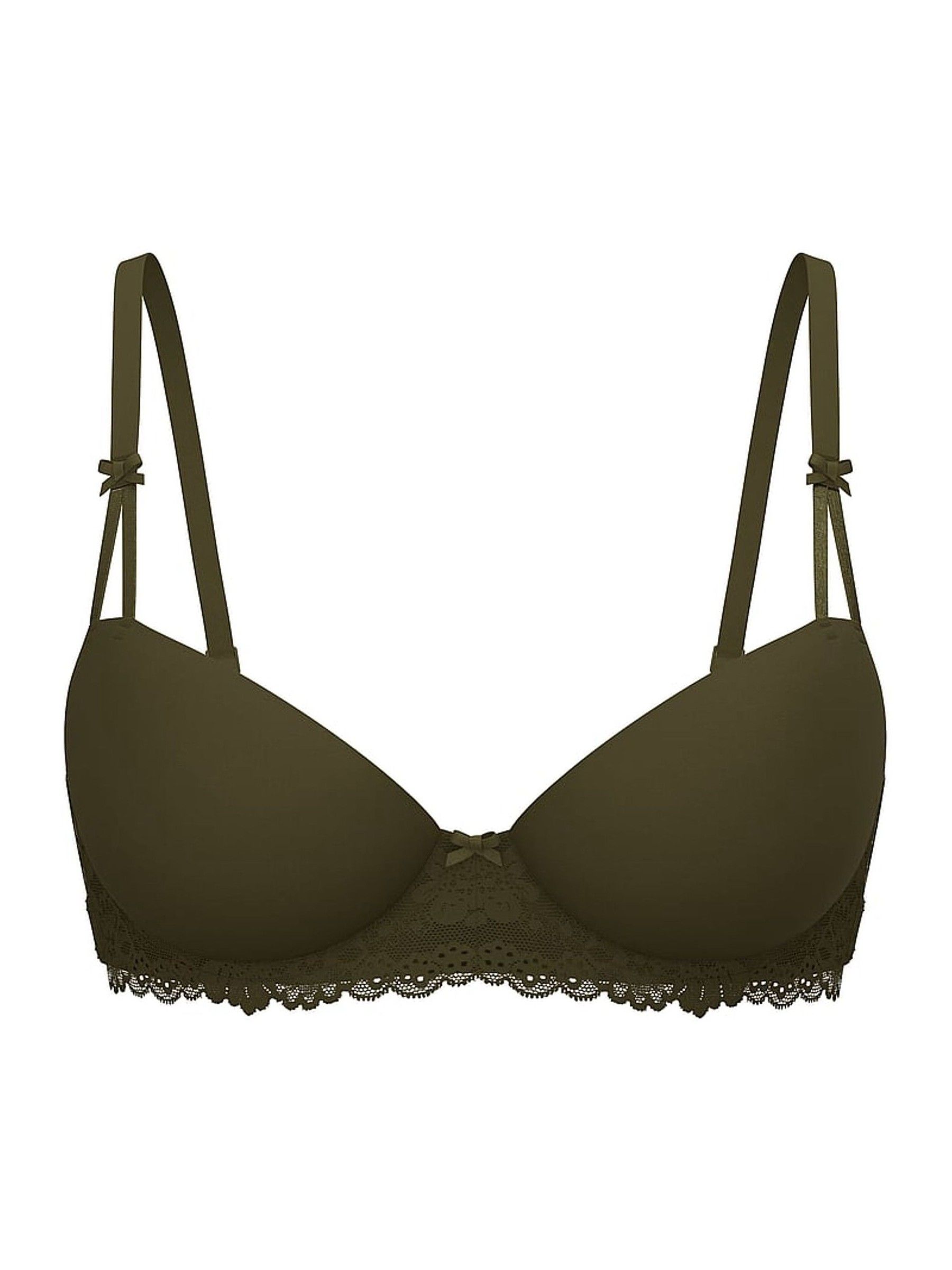 Olive Green Push Up Balcony Bra - Image 4 of 4