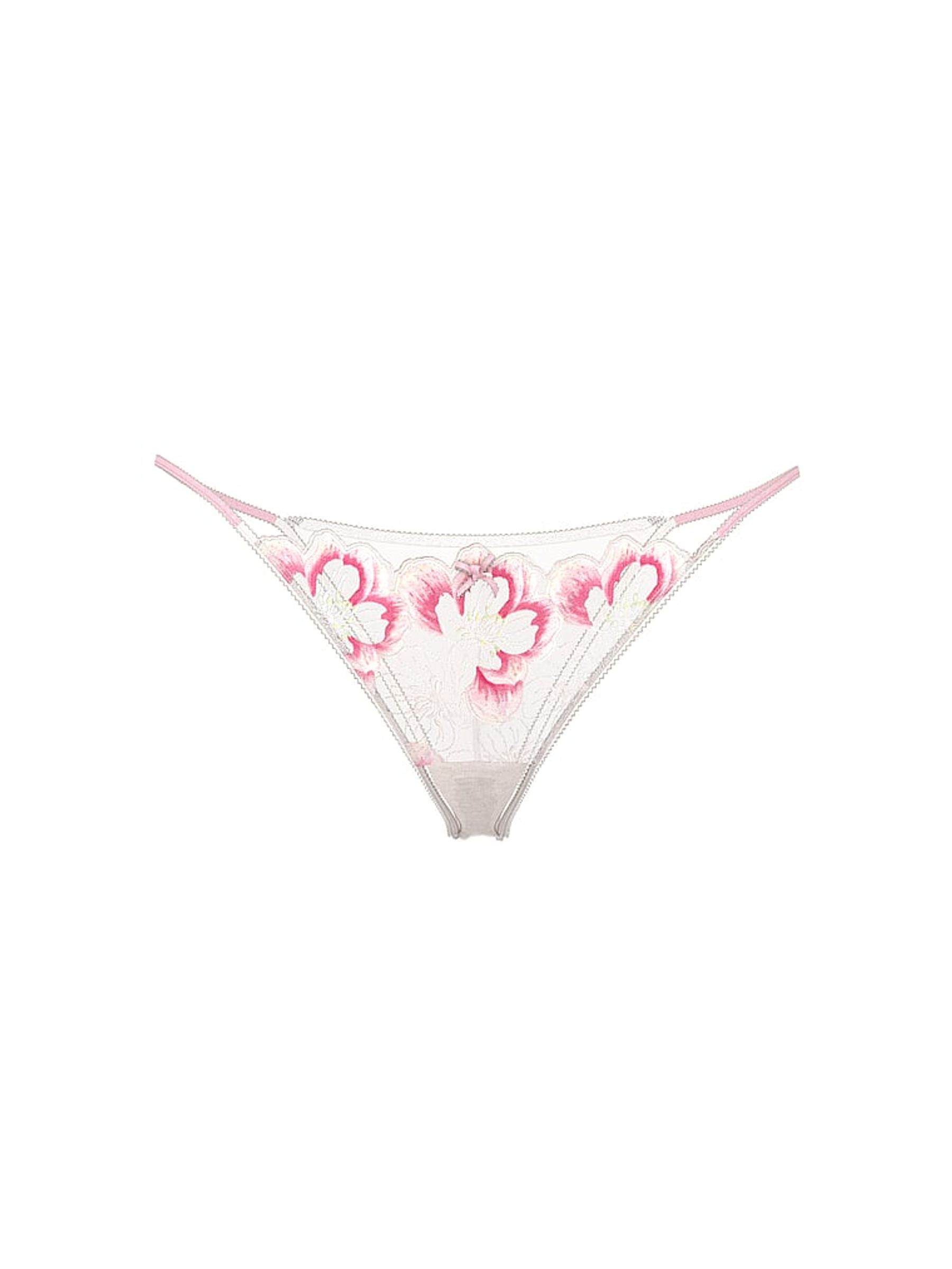 Pink & White Brazilian Peony Embroidery Knickers - Image 3 of 3