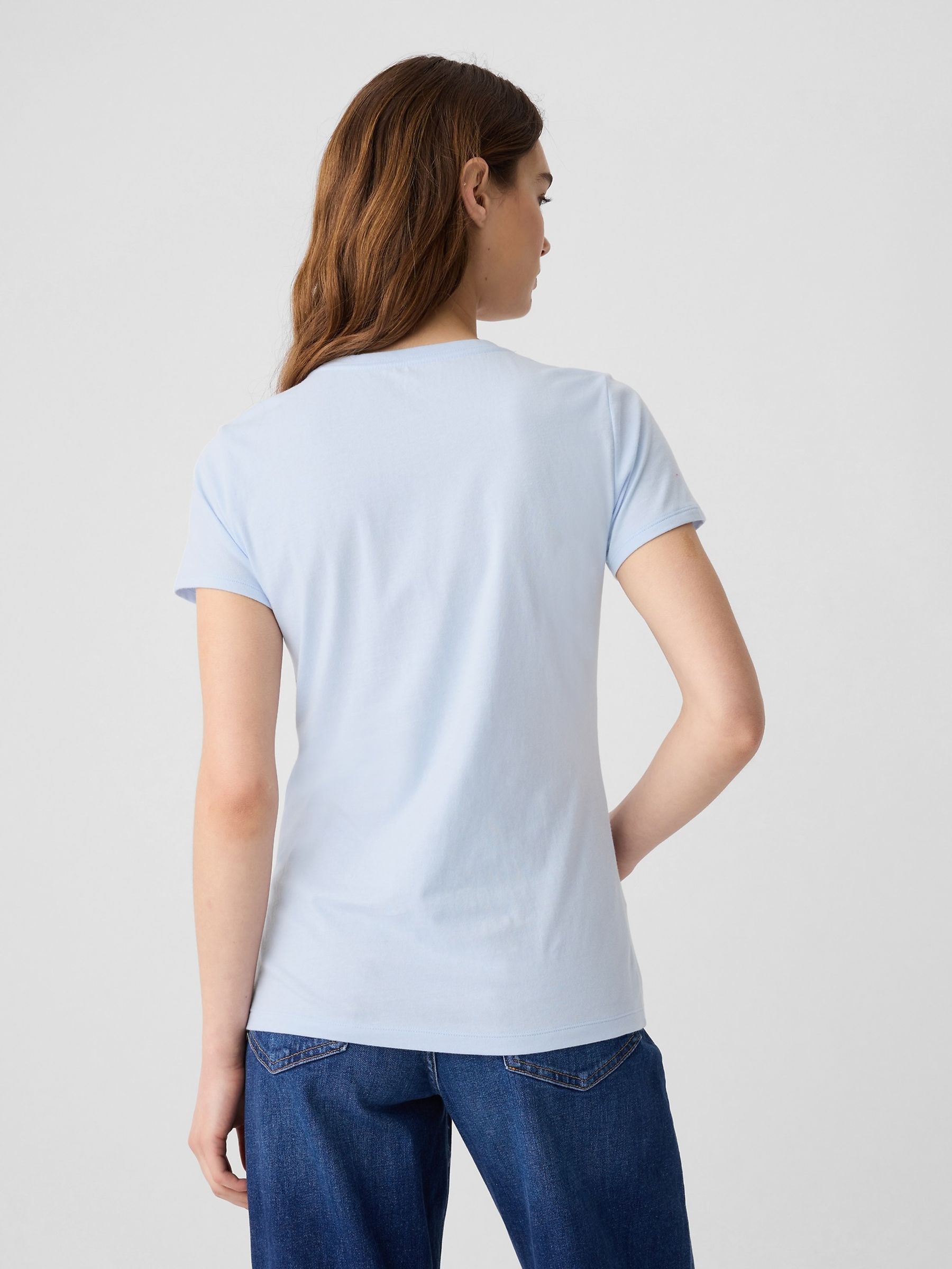 Blue Floral Logo Short Sleeve Crew Neck T-Shirt - Image 2 of 7