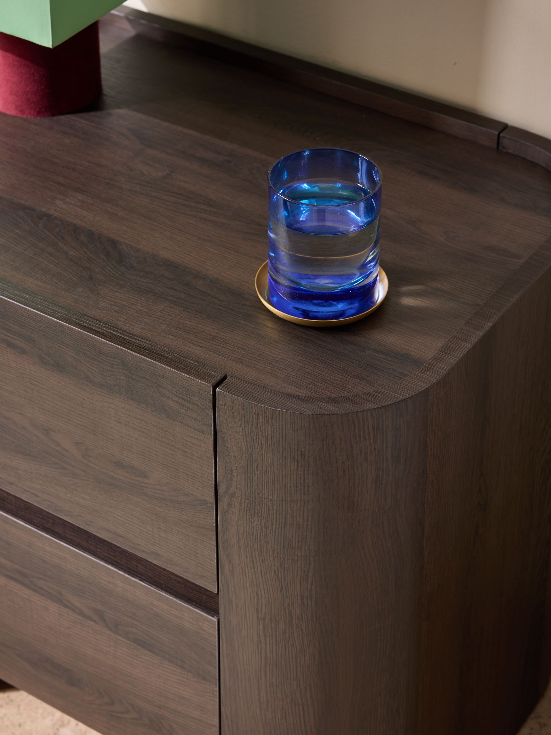 Kain Bedside Table in Dark Wood Effect - Image 2 of 3 Kain Bedside Table in Dark Wood Effect - Image 2 of 3