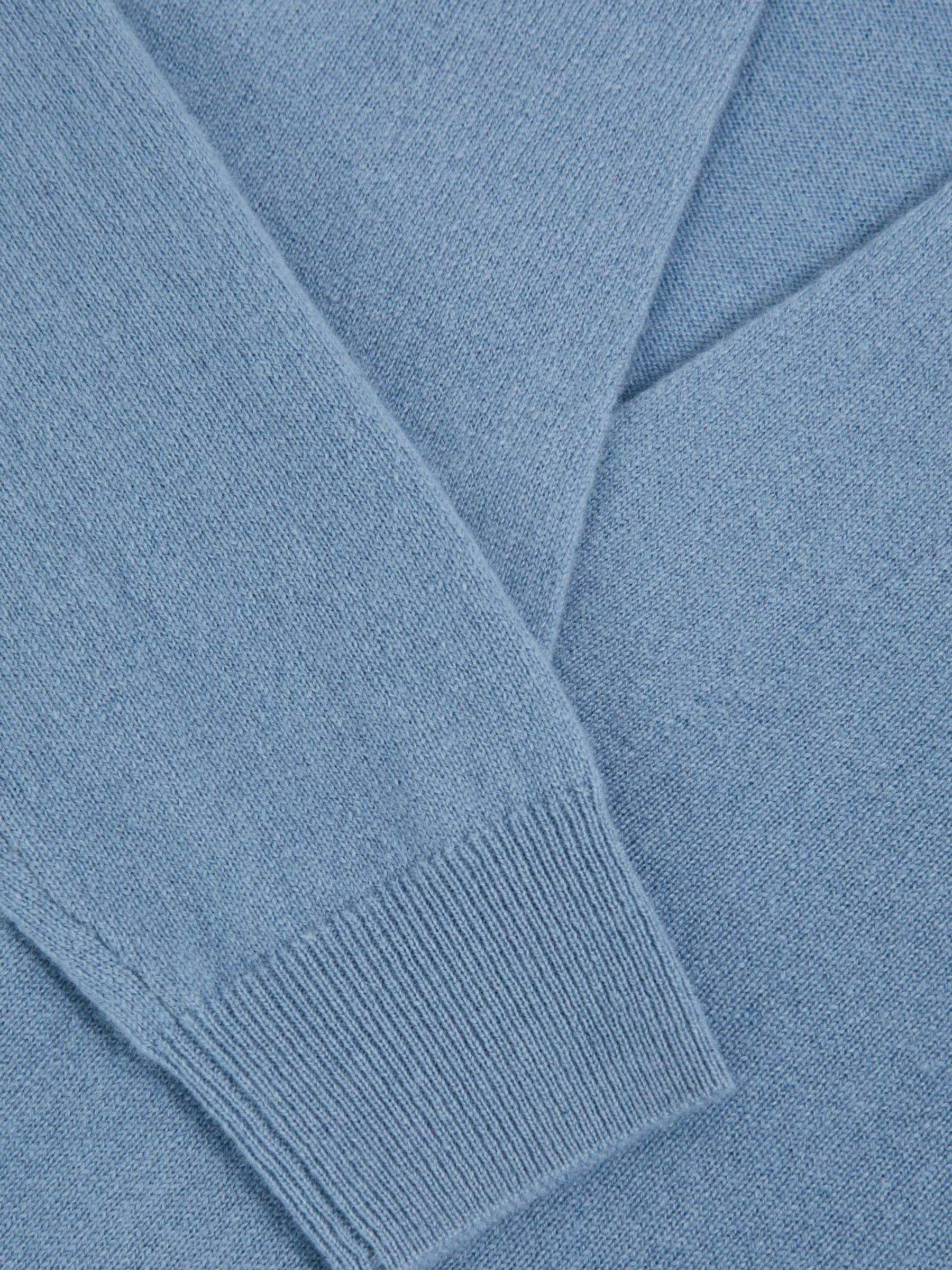 Cashmere V-Neck Jumper in Blue - Image 6 of 6