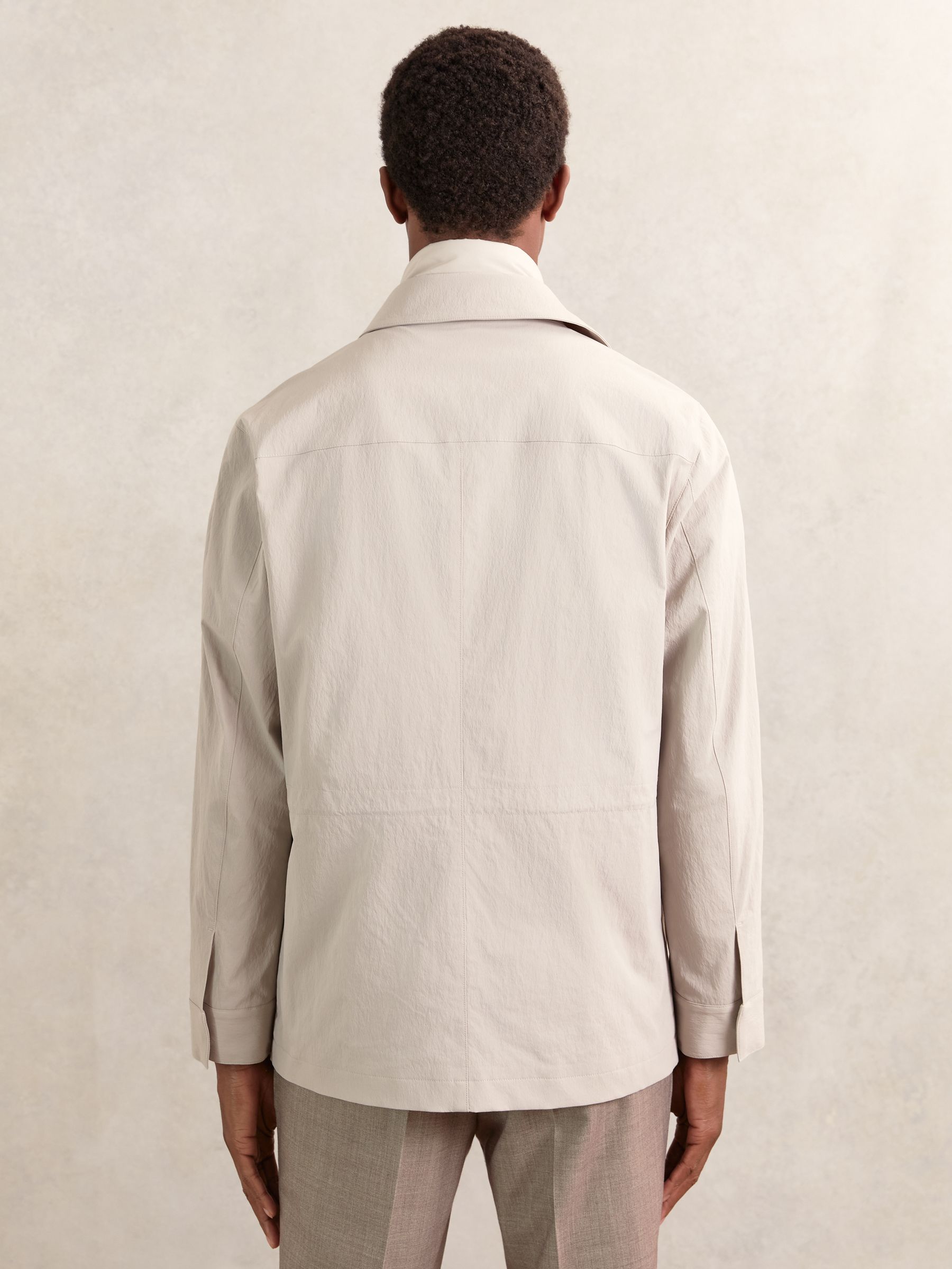 Removable-Gilet Safari Jacket in Stone - Image 7 of 8