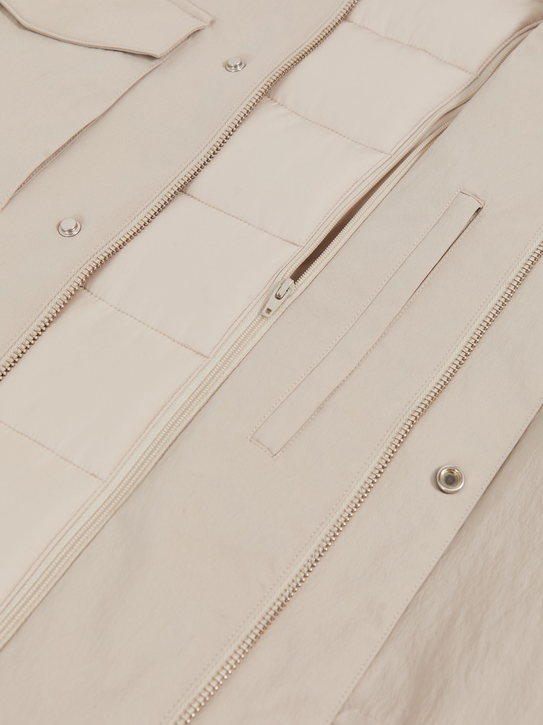 Removable-Gilet Safari Jacket in Stone - image 2