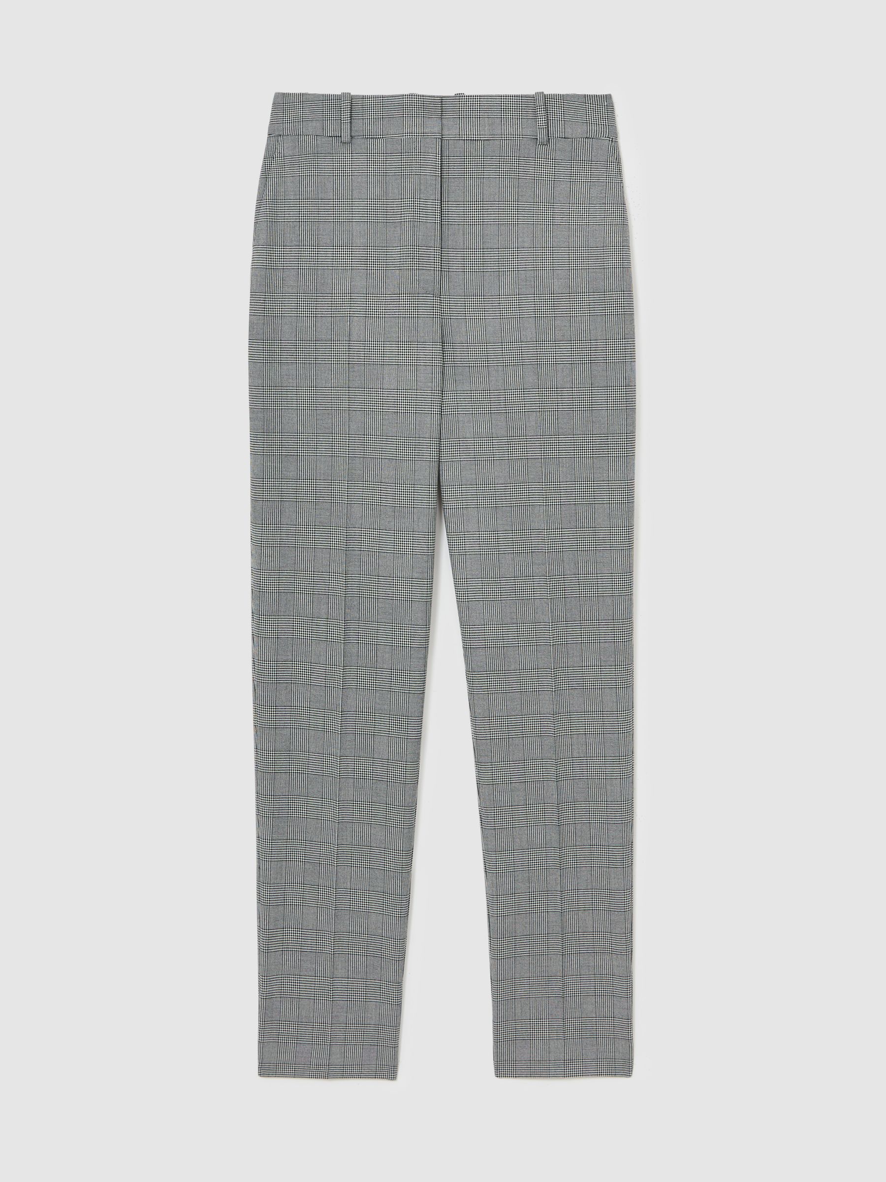 Check Slim-Fit Suit Trousers in Grey - Image 2 of 6