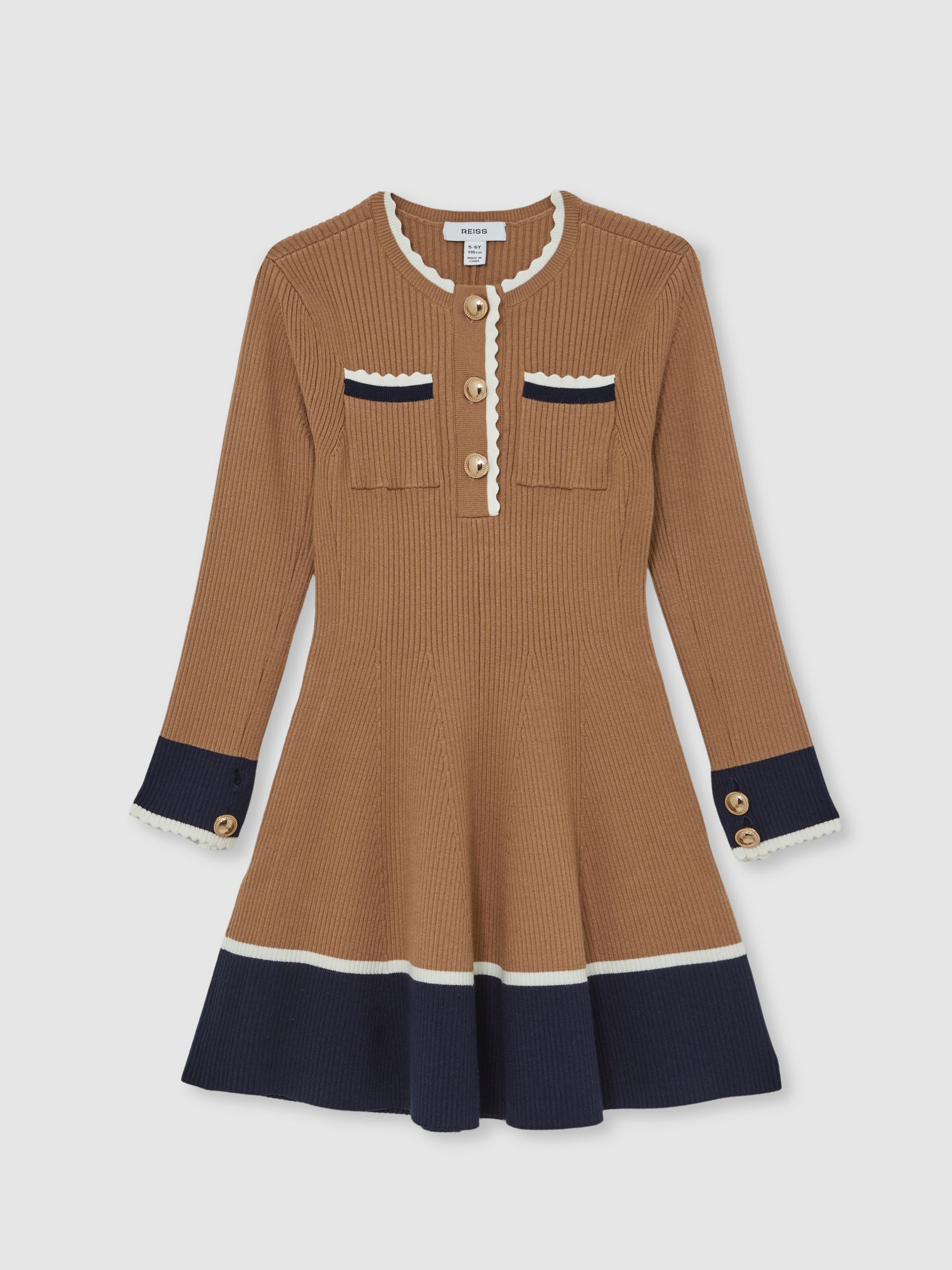 Reiss Wool-Blend Biker Jacket in Navy - REISS