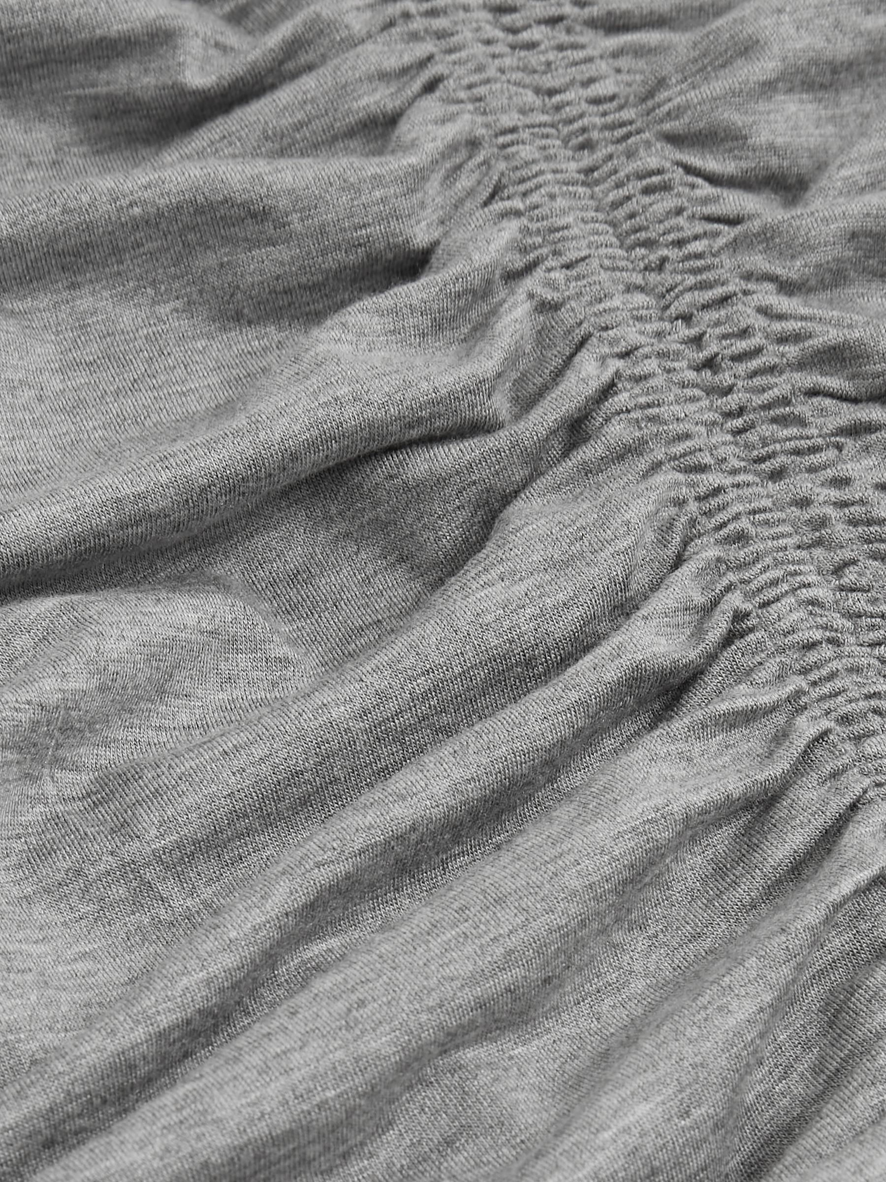 Stretch-Modal Ruched Jersey Dress in Grey - image 2