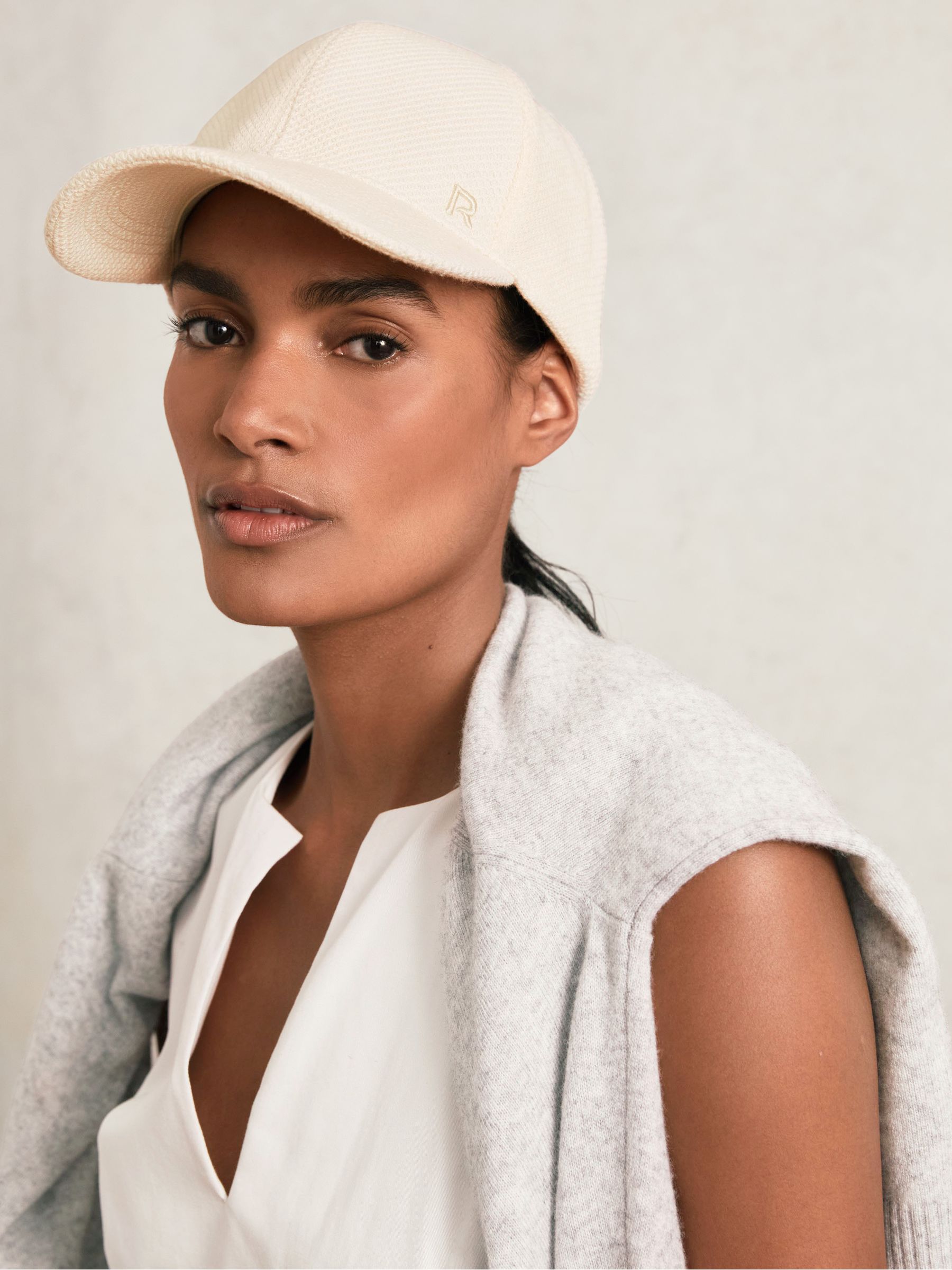 Waffle-Knit Baseball Cap in Neutral - Image 2 of 5