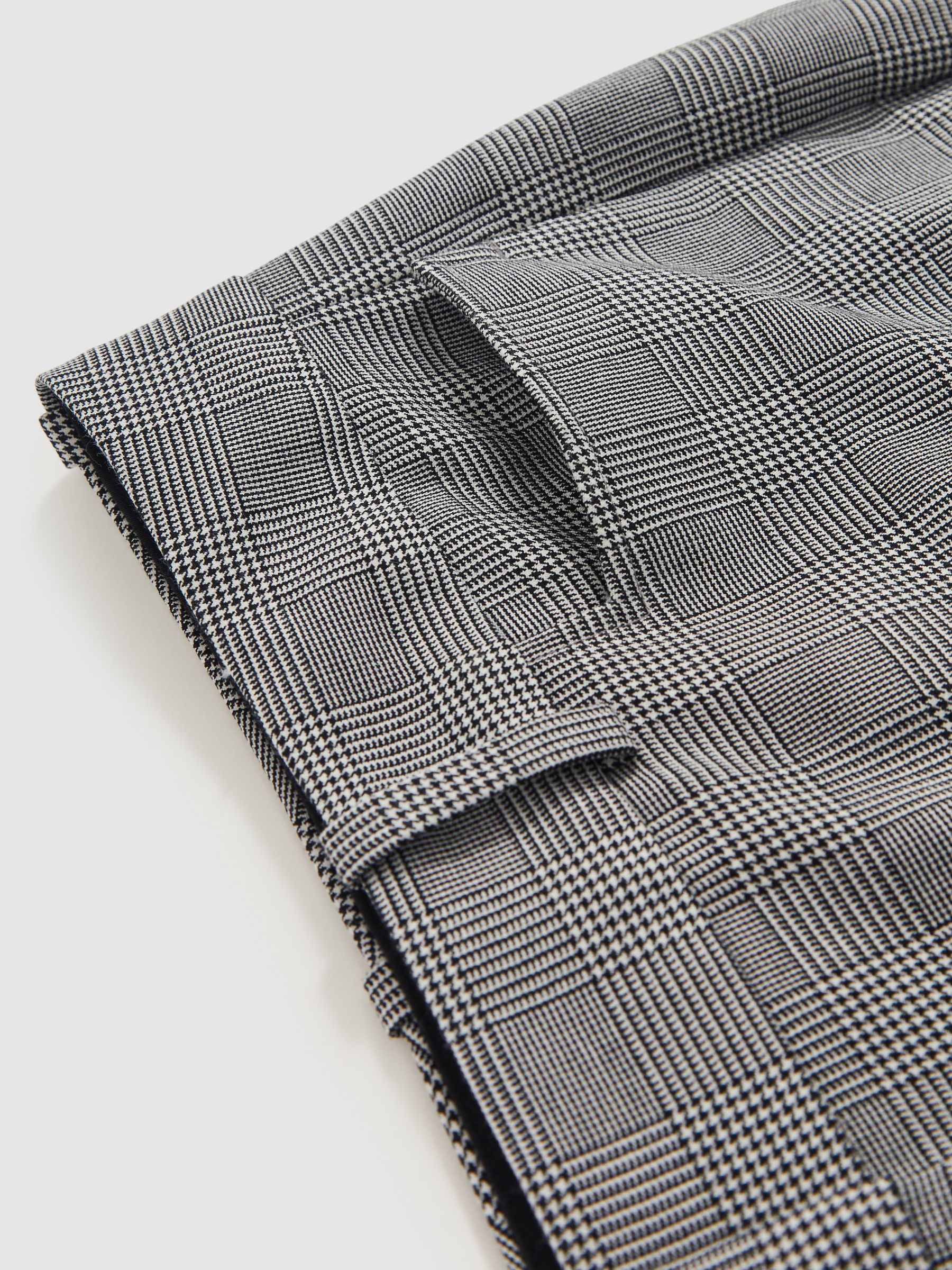 Petite Check Flared Suit Trousers in Grey - Image 6 of 7