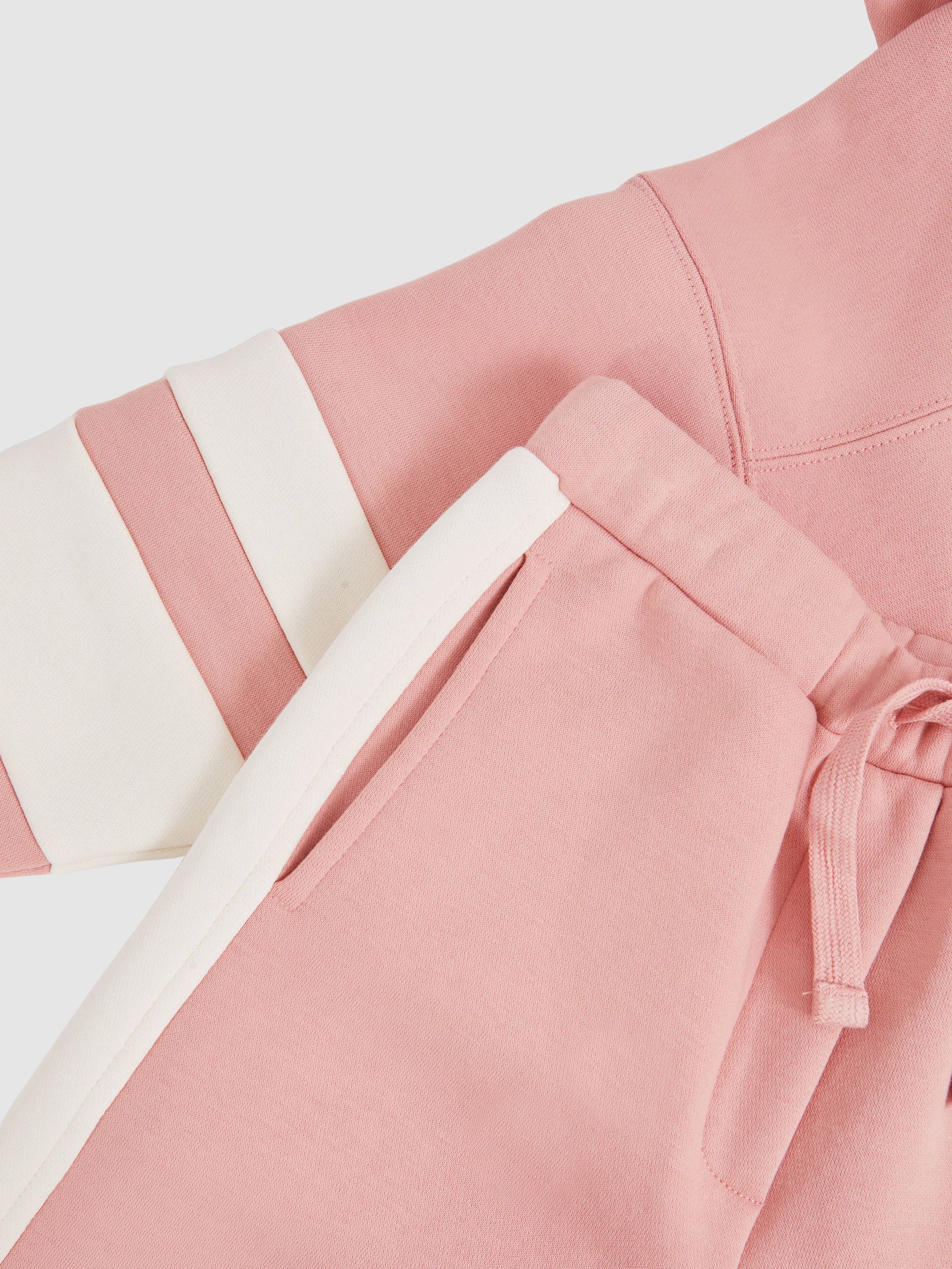 9-13 yrs Cotton-Blend Joggers and Hoodie Set in Rose - Image 4 of 4
