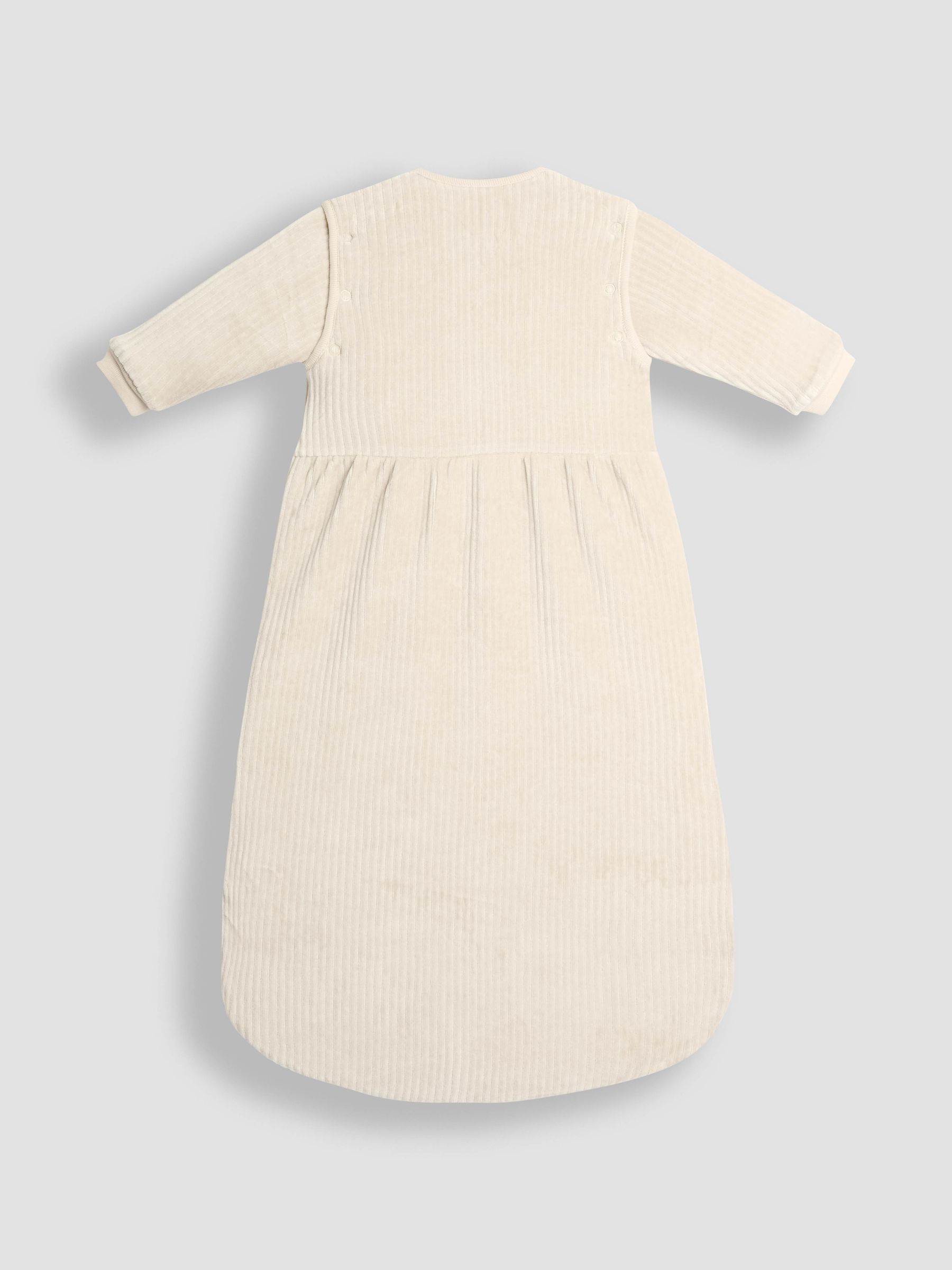 Neutral Leopard Ribbed Velour 3.5 Tog Baby Sleeping Bag - Image 4 of 6