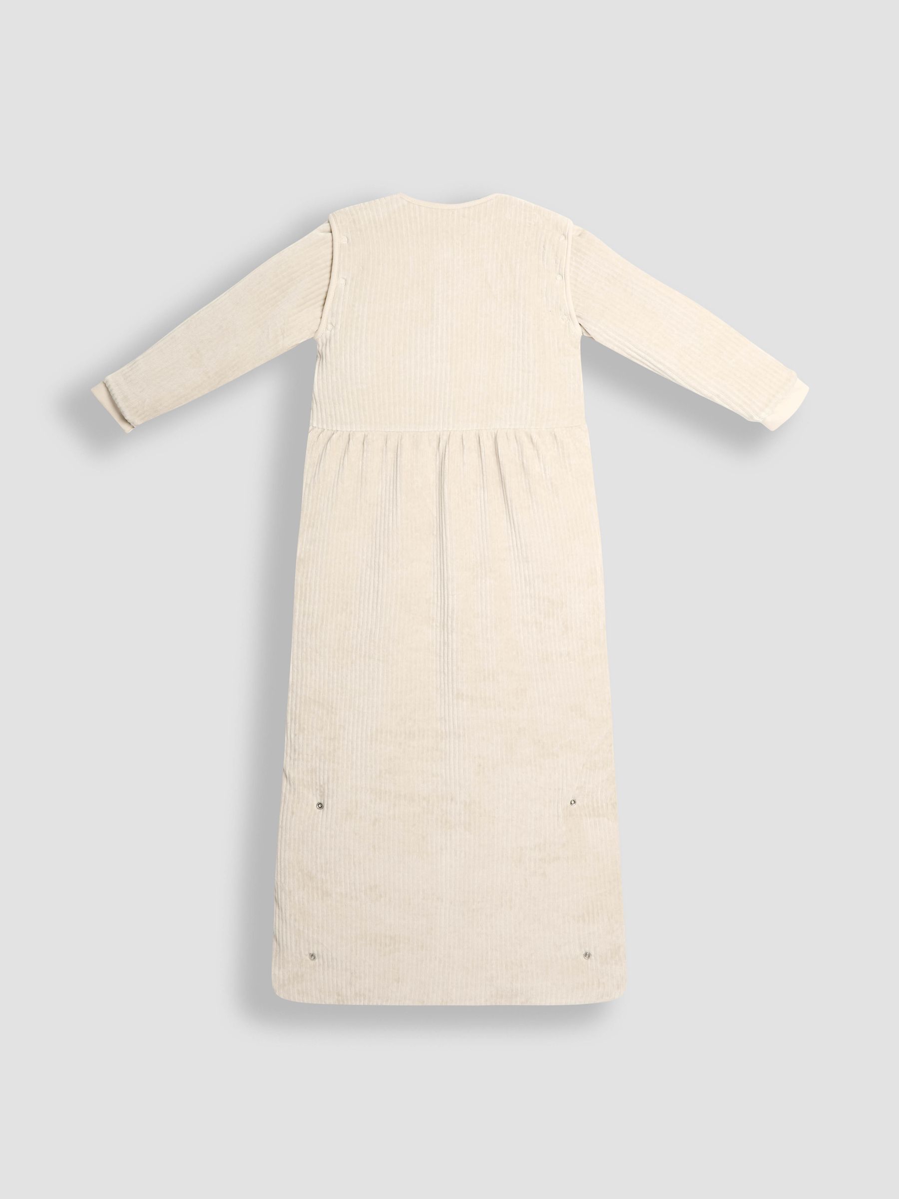 Neutral Leopard Ribbed Velour 3.5 Tog Toddler Sleeping Bag - Image 2 of 5