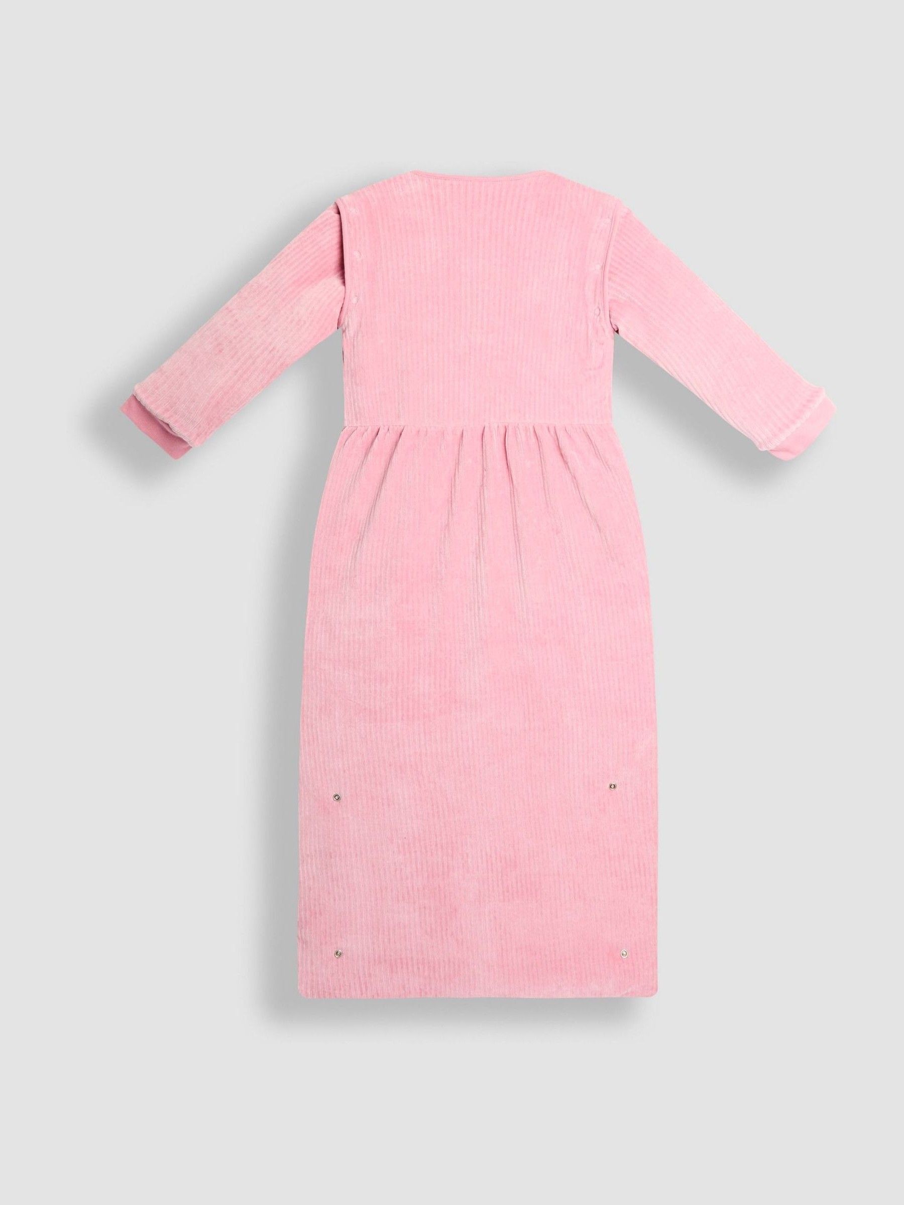 Pink Ribbed Velour 3.5 Tog Baby Sleeping Bag - Image 4 of 7