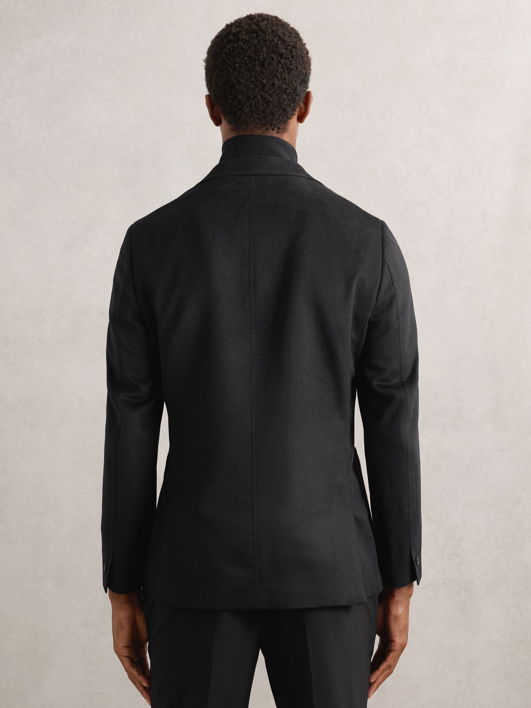 Single-Breasted Blazer With Gilet Insert Tailored-Fit in Black - image 4