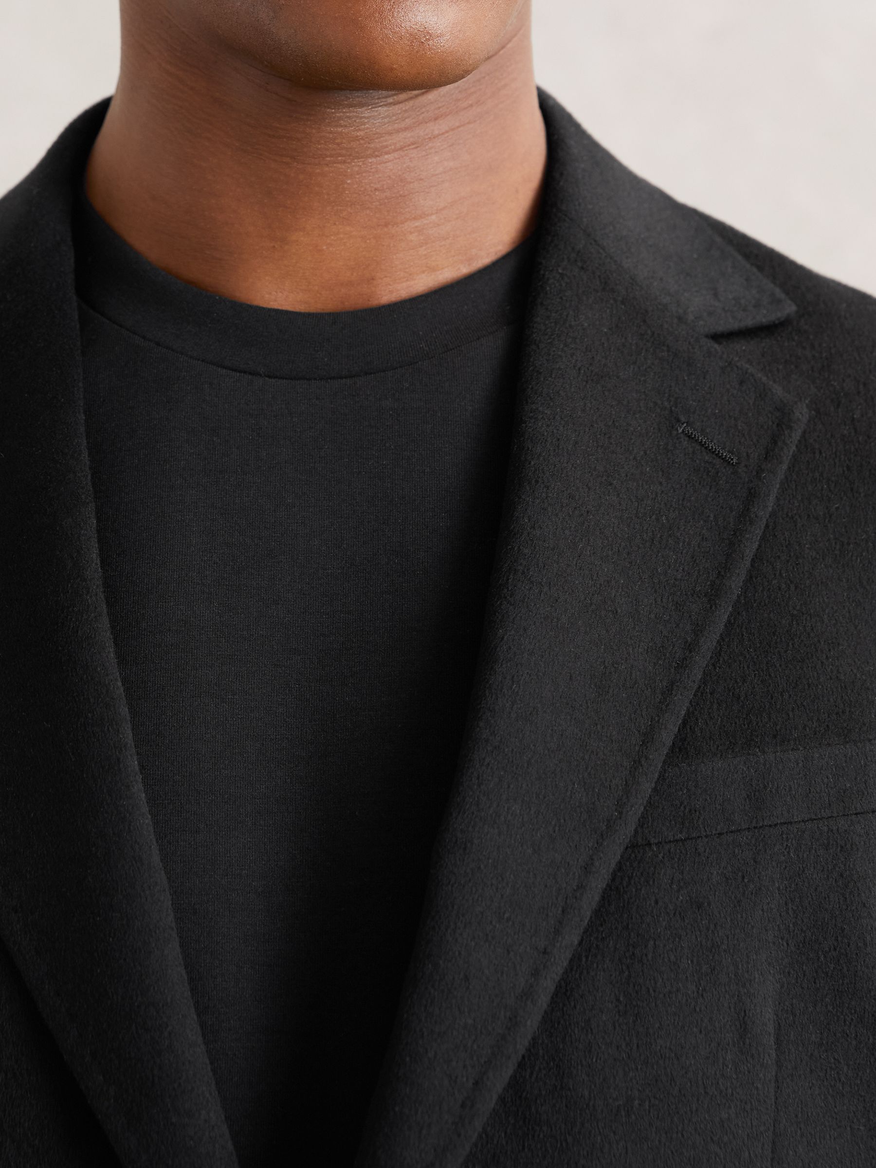 Single-Breasted Blazer With Gilet Insert Tailored-Fit in Black - image 5