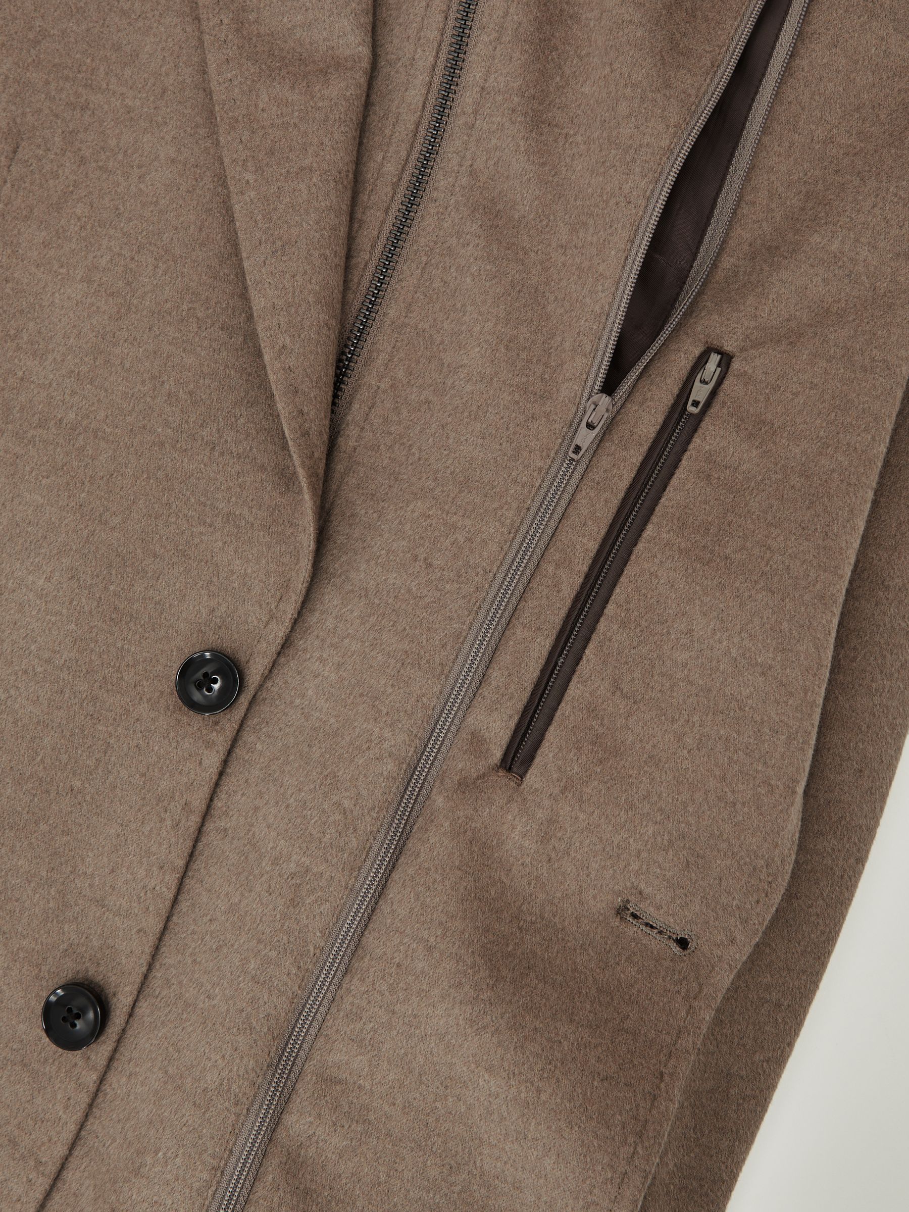 Single-Breasted Blazer With Gilet Insert Tailored-Fit in Mocha Brown - image 3