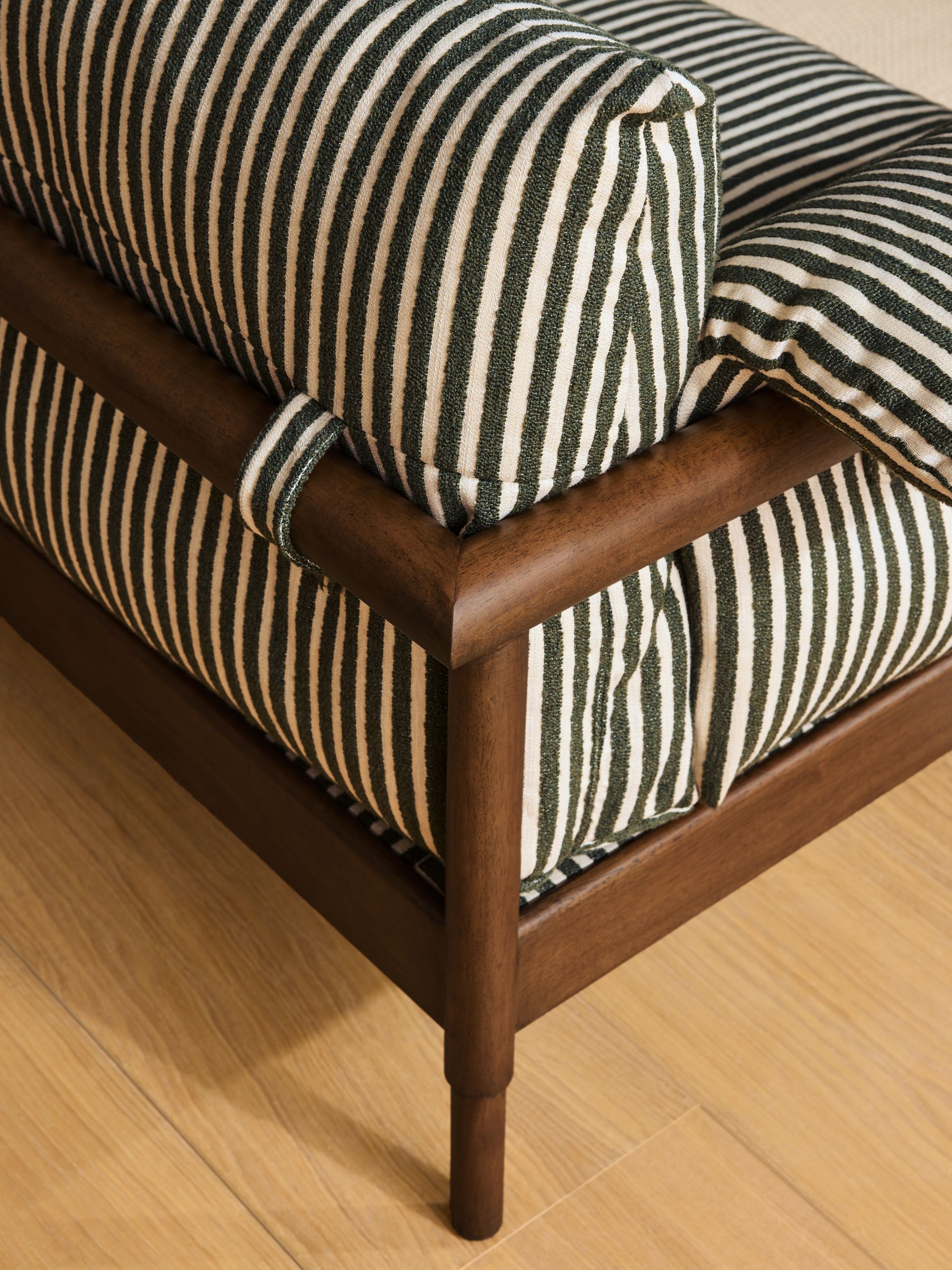 Solen Sofa in Dark Green Boucle Stripe - Image 2 of 3