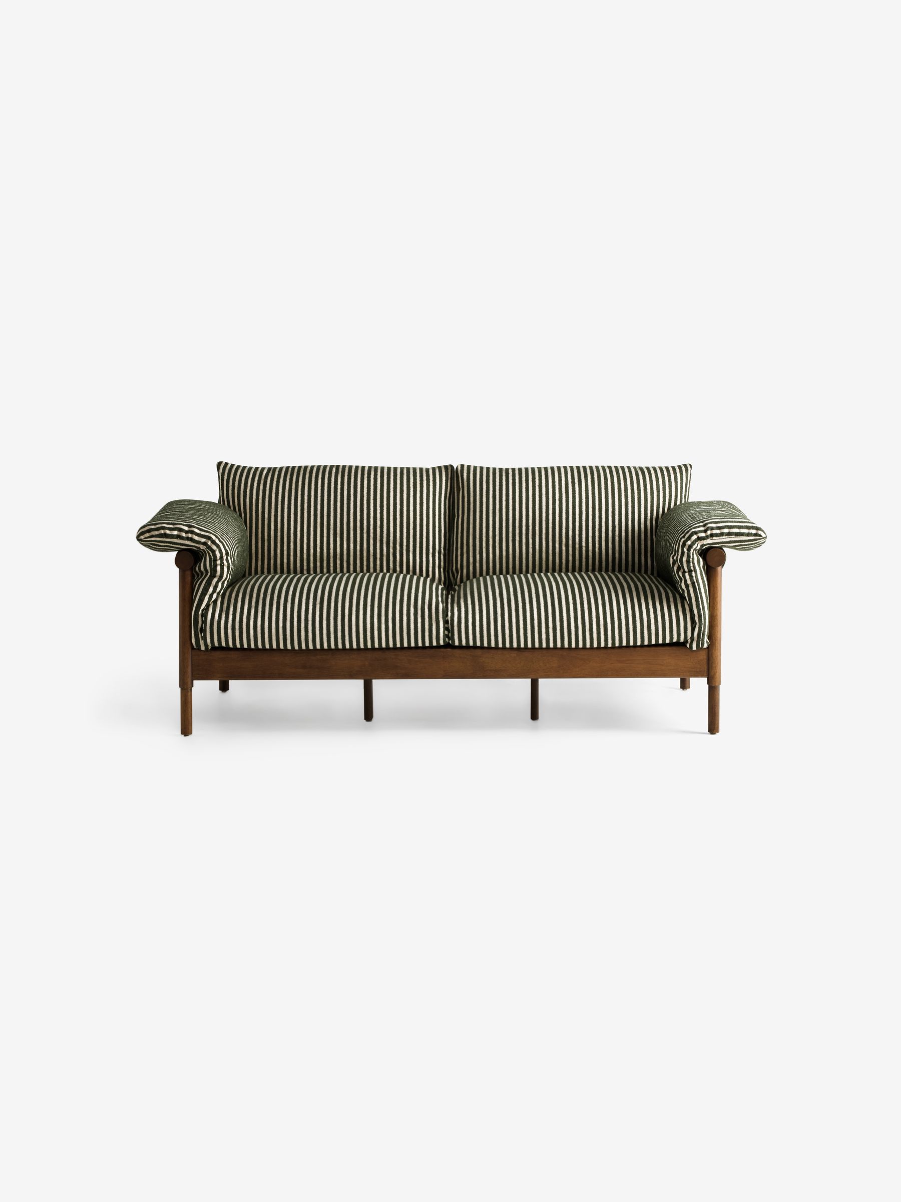 Solen Sofa in Dark Green Boucle Stripe - Image 5 of 6