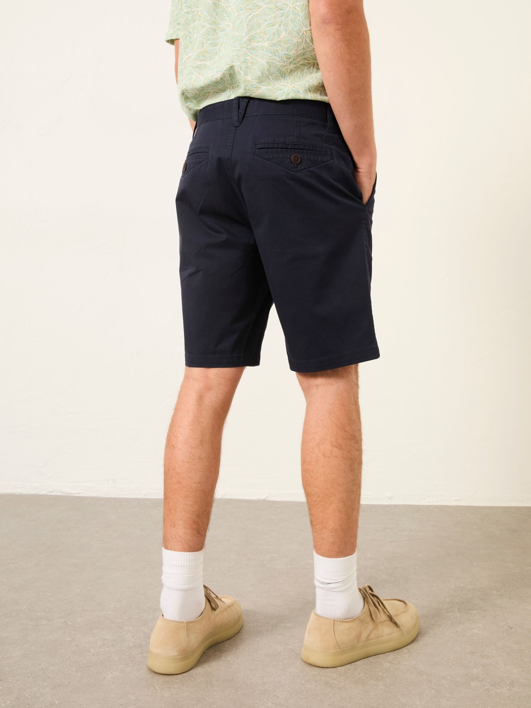 Mawes Navy Chino Shorts - Image 2 of 6 Mawes Navy Chino Shorts - Image 2 of 6