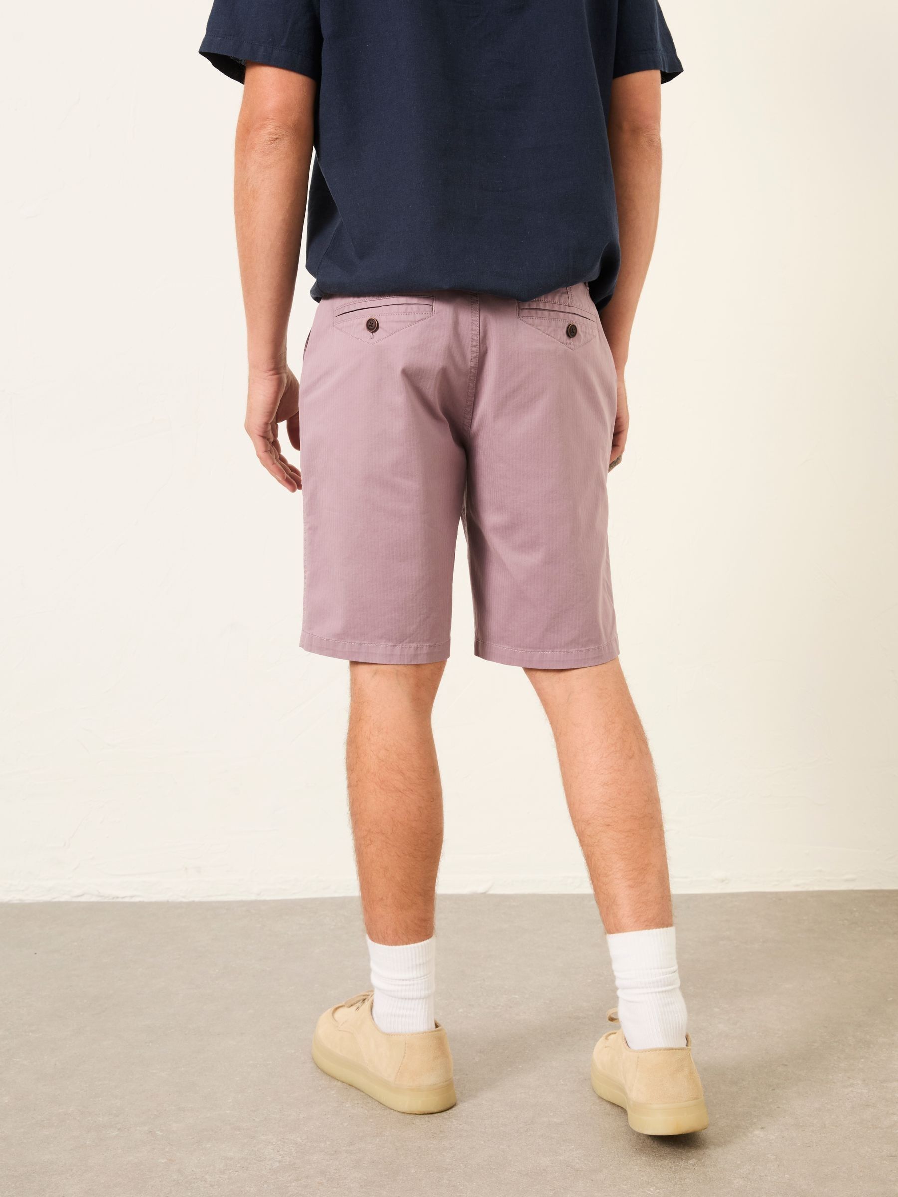Mawes Dusky Purple Chino Shorts - Image 2 of 2 Mawes Dusky Purple Chino Shorts - Image 2 of 2
