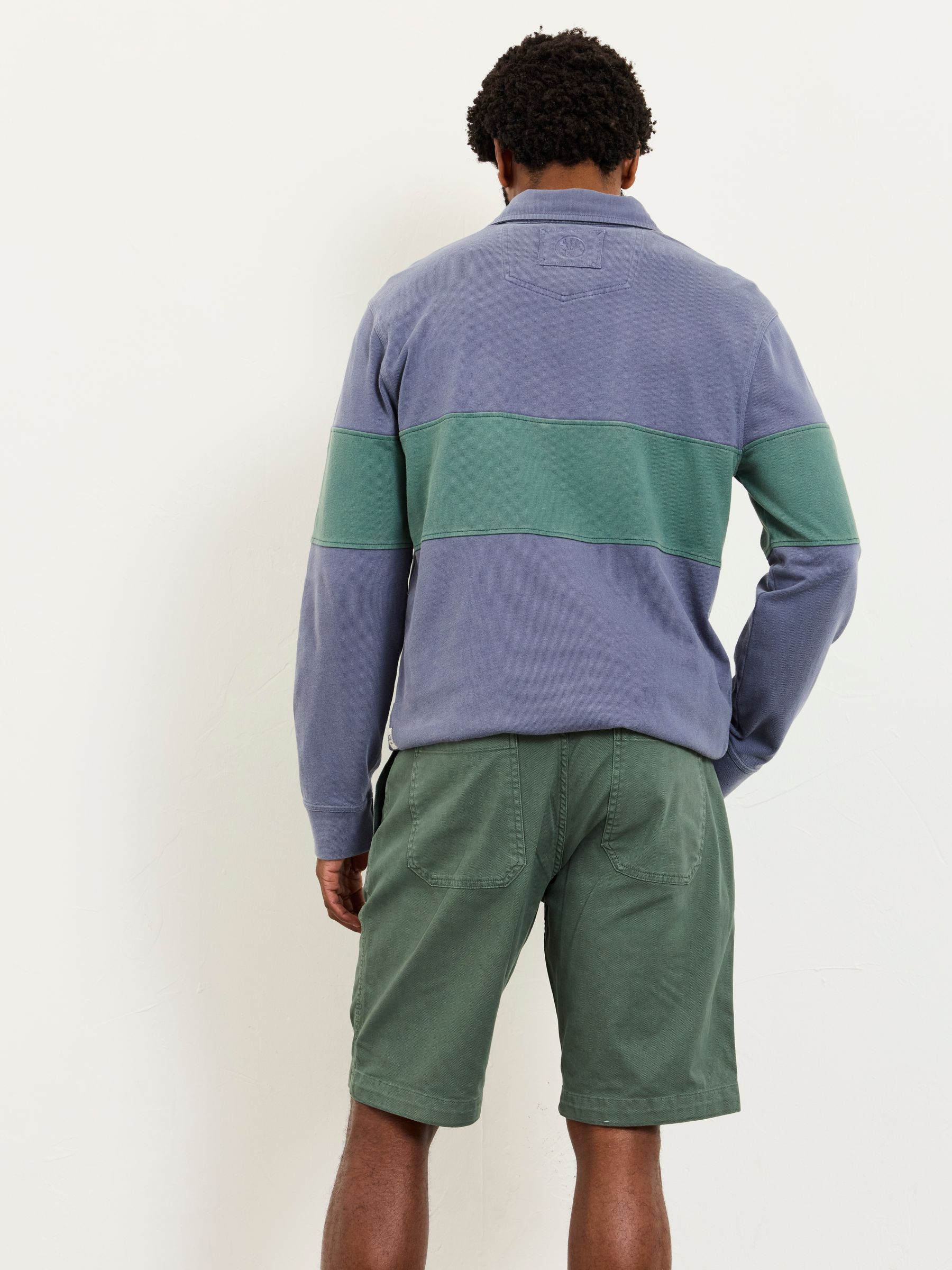 【MINT.GRN】Plain Front Shorts Cut-Off Twill Garment Dye LNY 