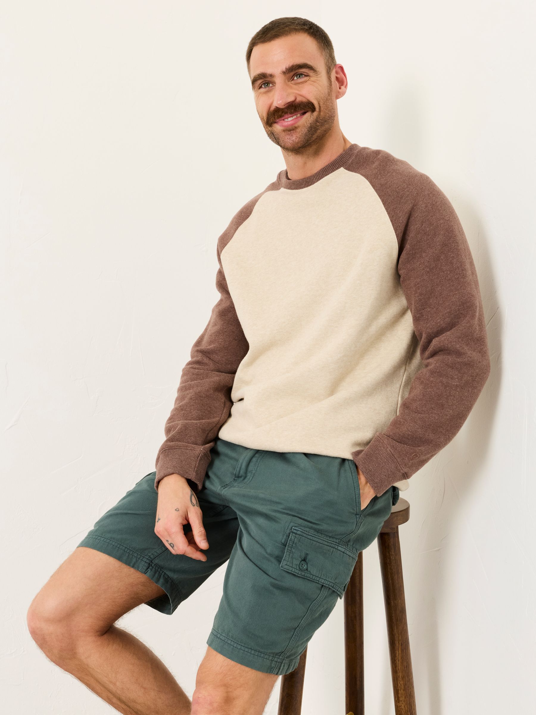 Brecon Dark Teal Garment Dye Cargo Shorts - Image 5 of 6