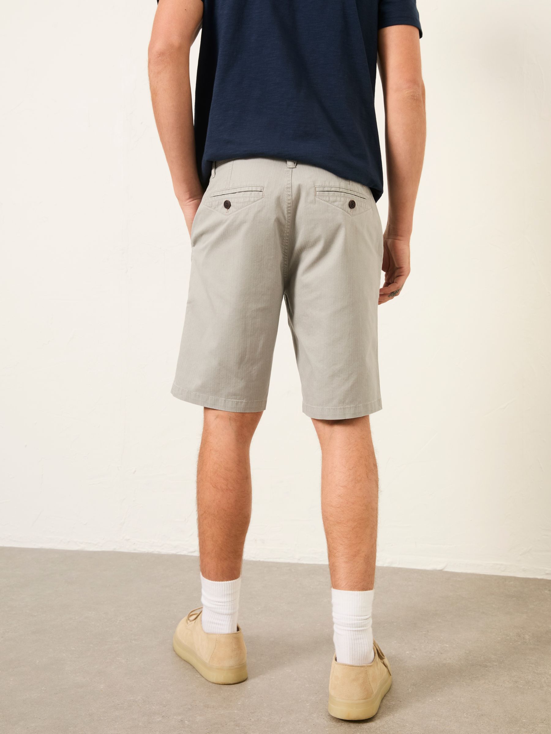 Mawes Light Grey Chino Shorts - Image 2 of 5 Mawes Light Grey Chino Shorts - Image 2 of 5