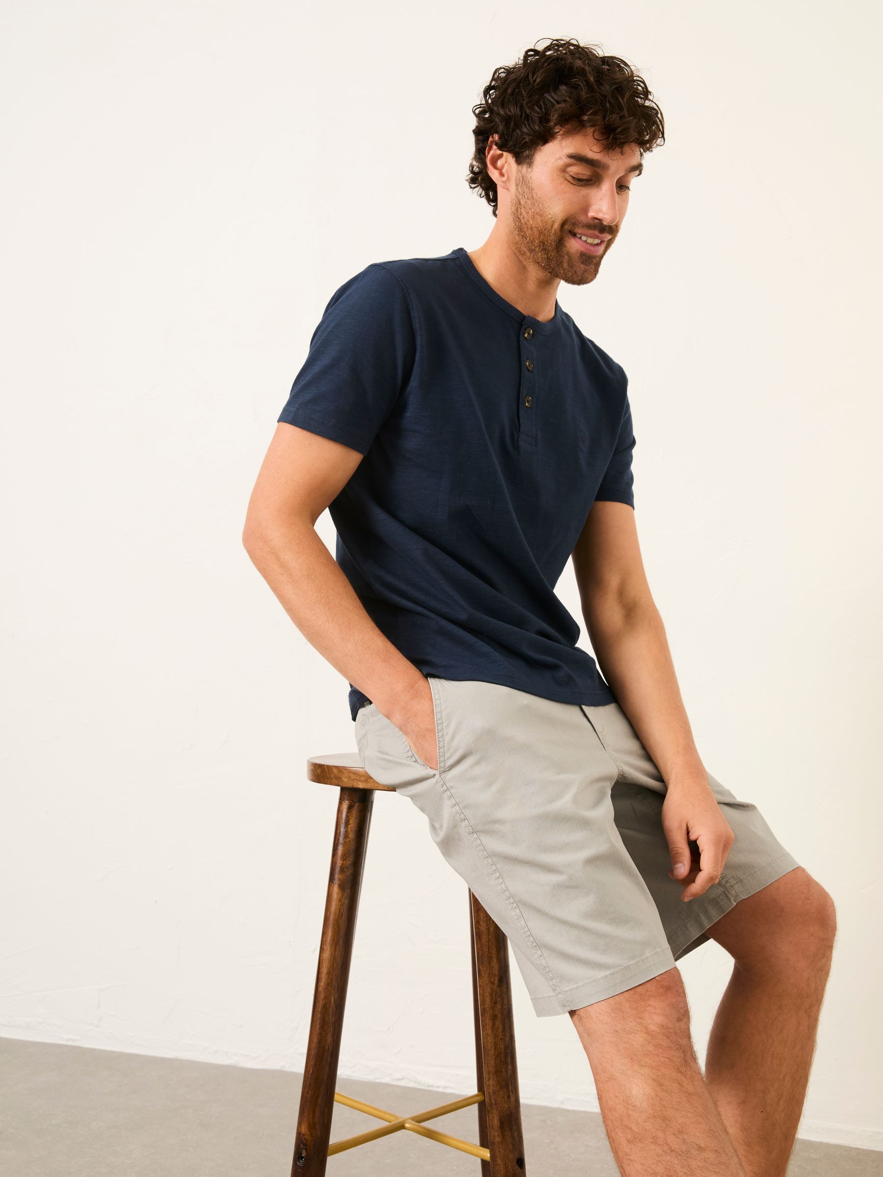 Mawes Light Grey Chino Shorts - Image 4 of 5