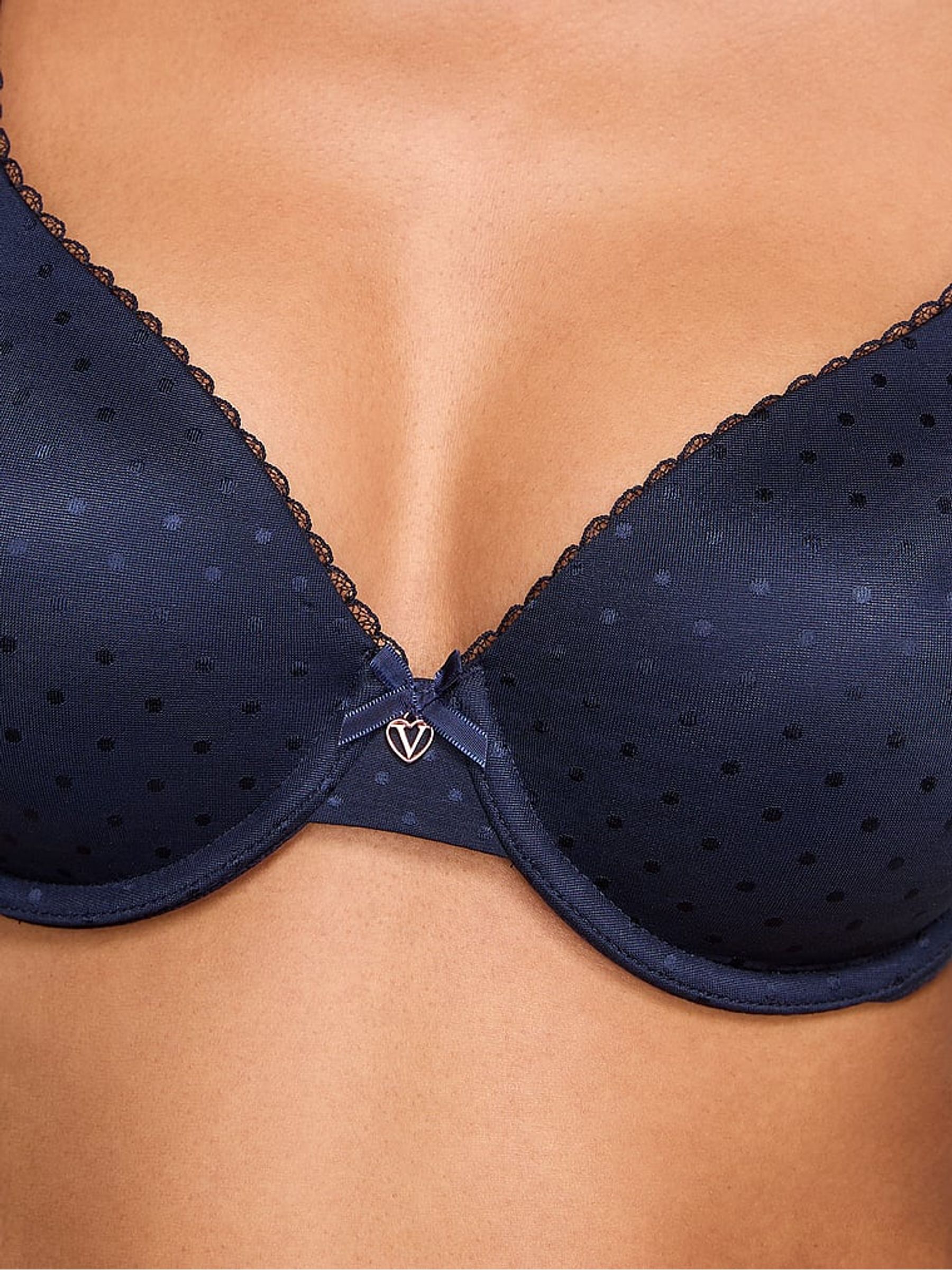Noir Navy Blue Lightly Lined Full Cup Bra - Image 3 of 3