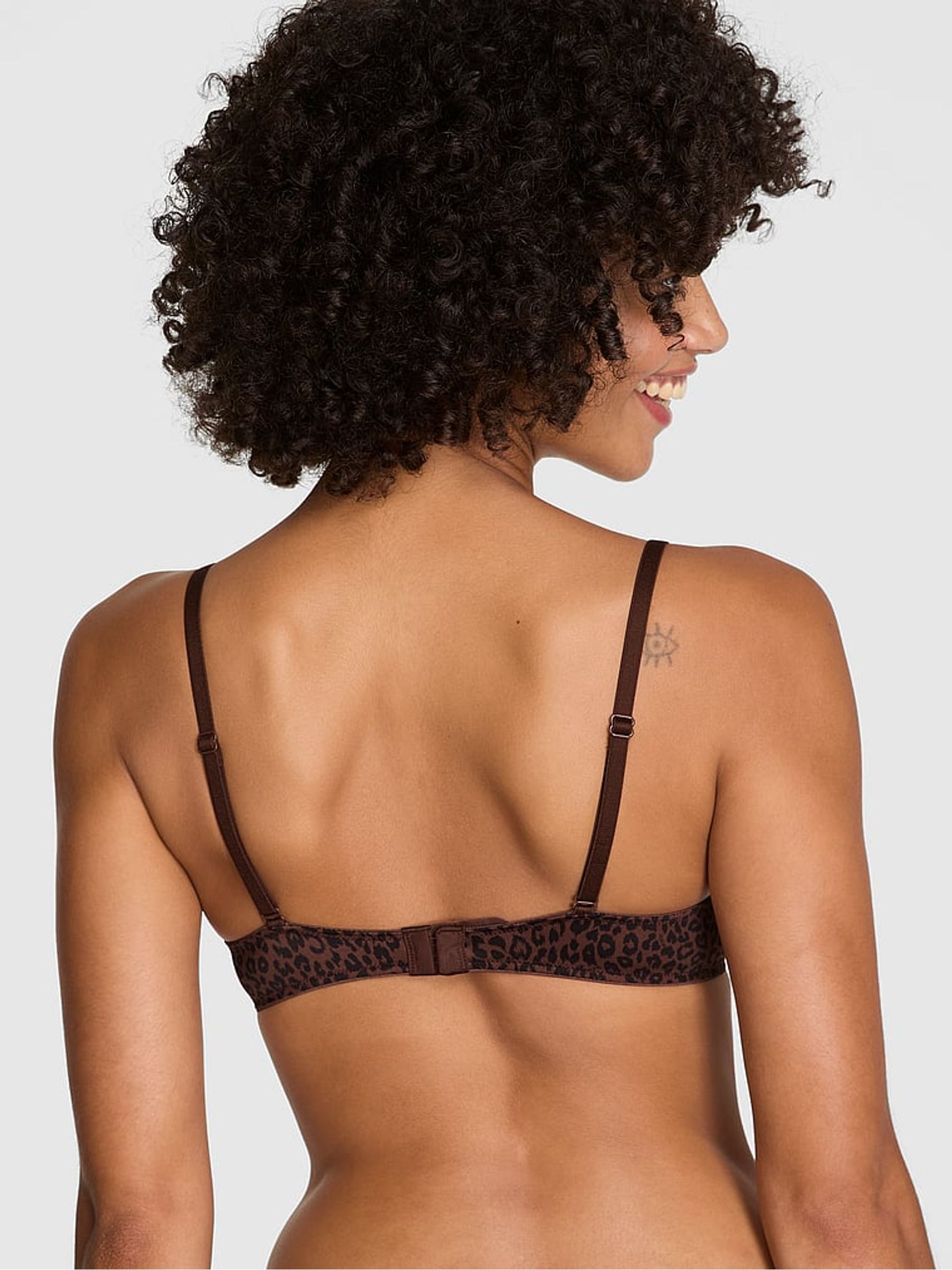 Leopard Print Brown Push Up Bra - Image 2 of 2