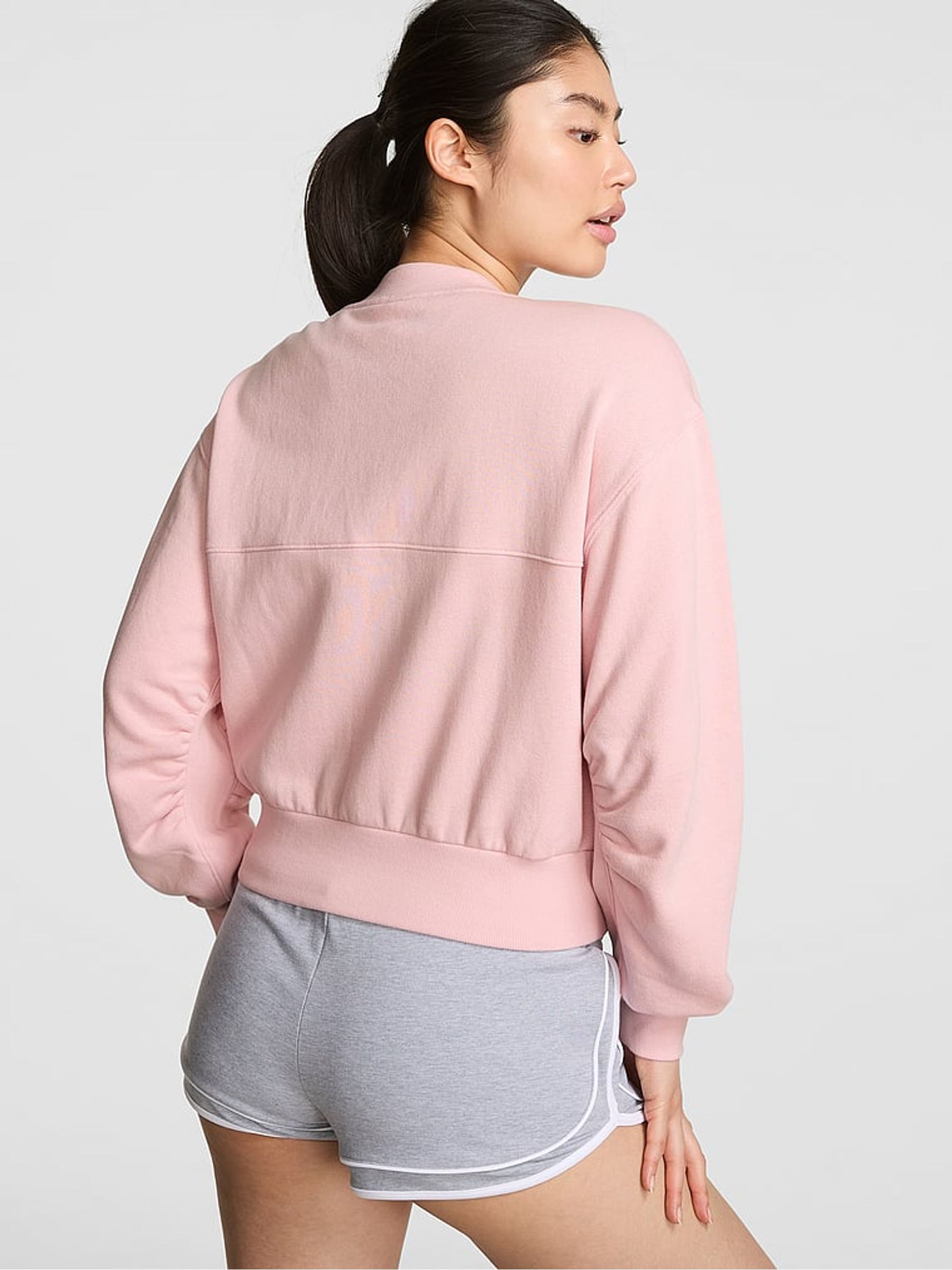 Dollhouse Pink Cropped Fleece Cardigan - Image 2 of 2