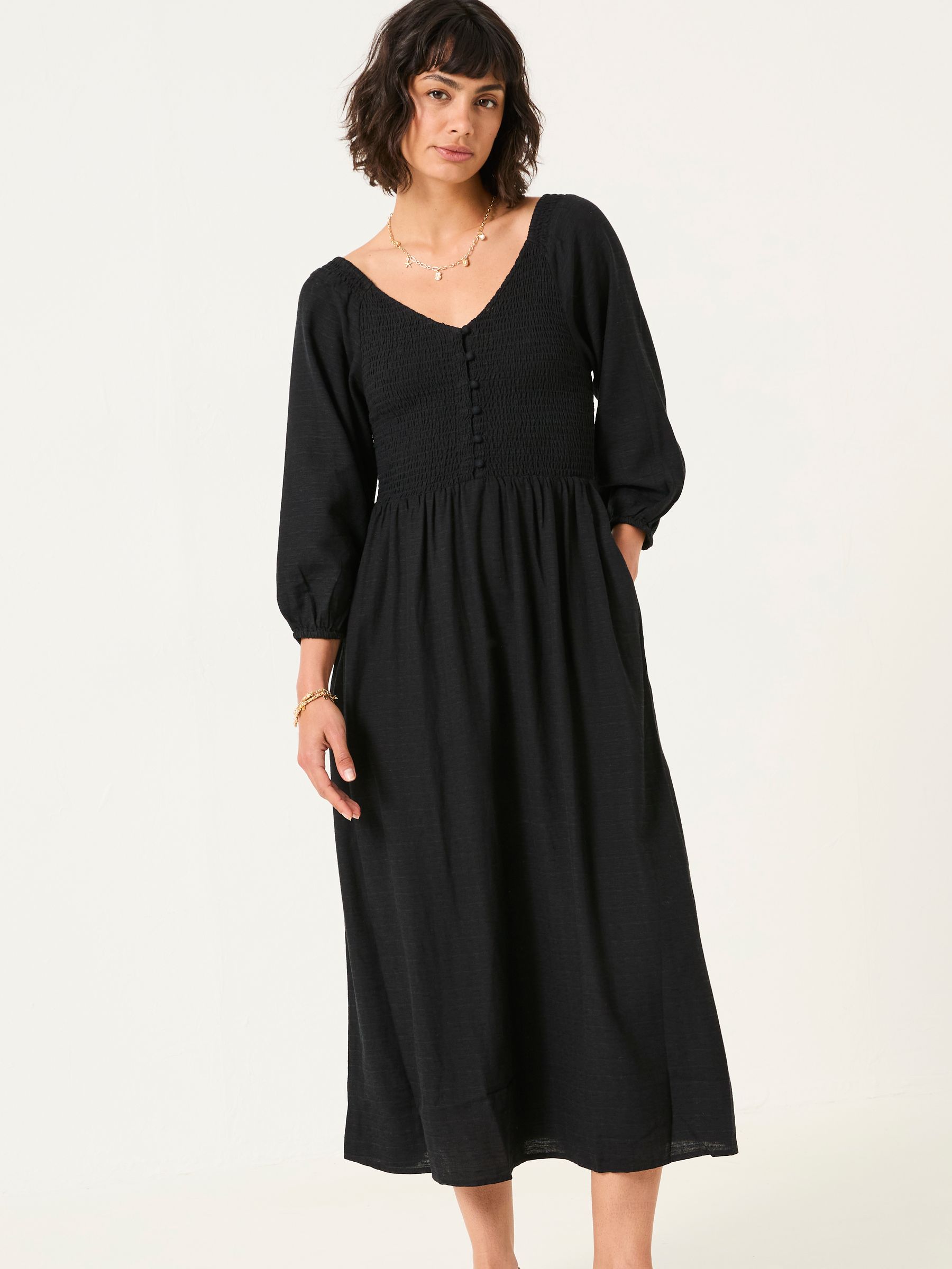 Adele Black Midi Dress - Image 3 of 5