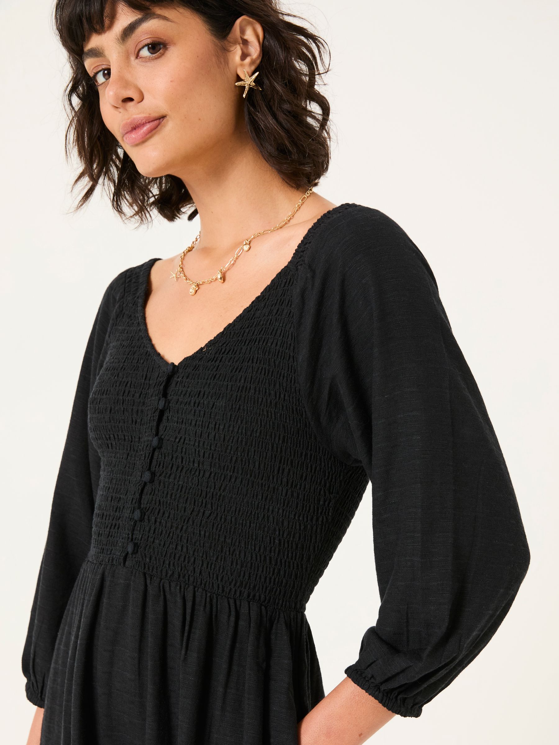 Adele Black Midi Dress - Image 4 of 5