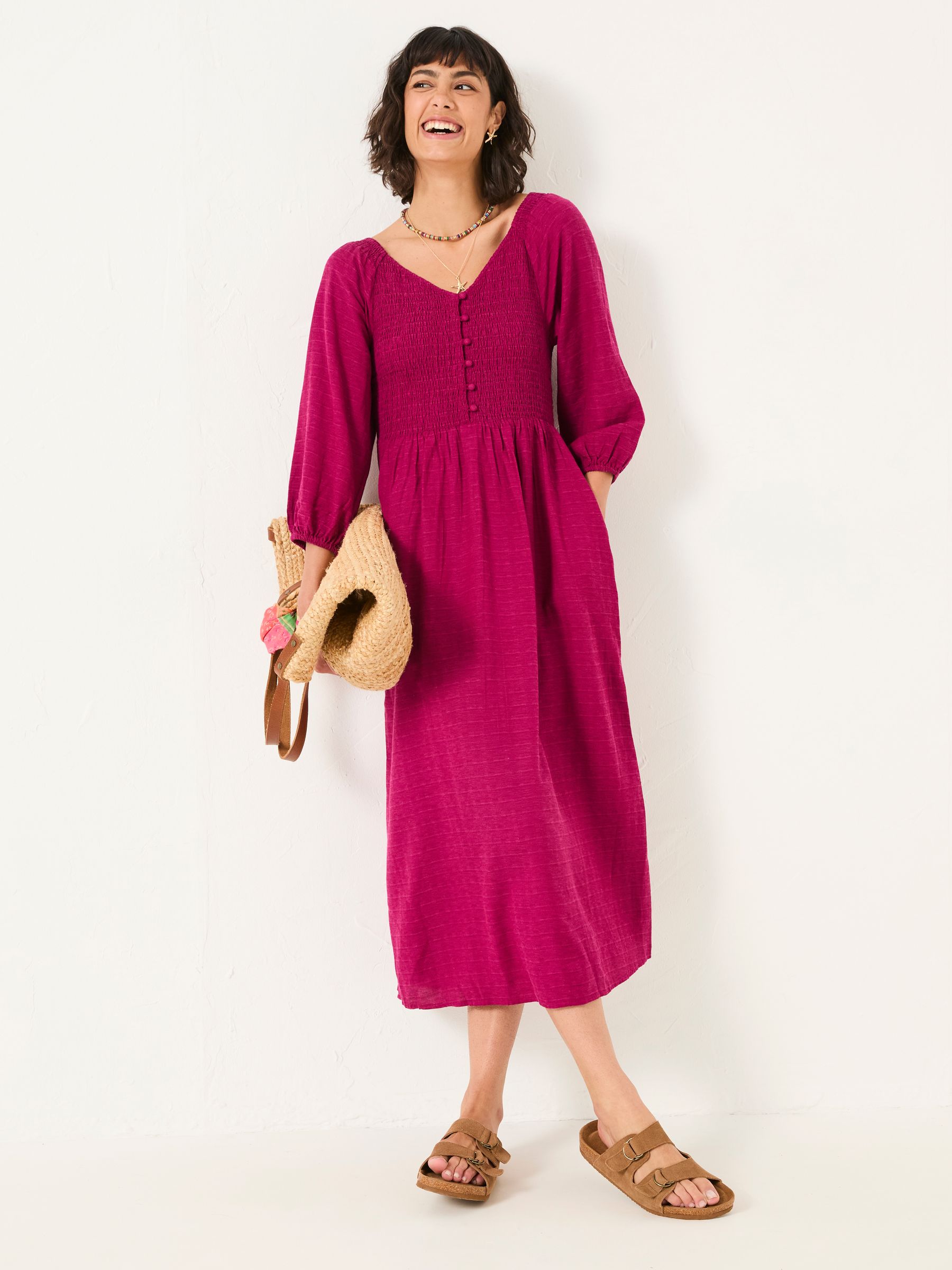 midi plum dress Plum Scoop Neck Midi Dress with Contrast Trim for Vacation