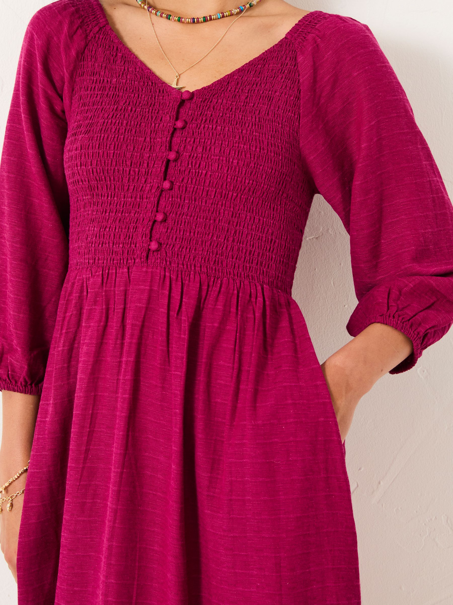 Adele Plum Purple Midi Dress - Image 3 of 5
