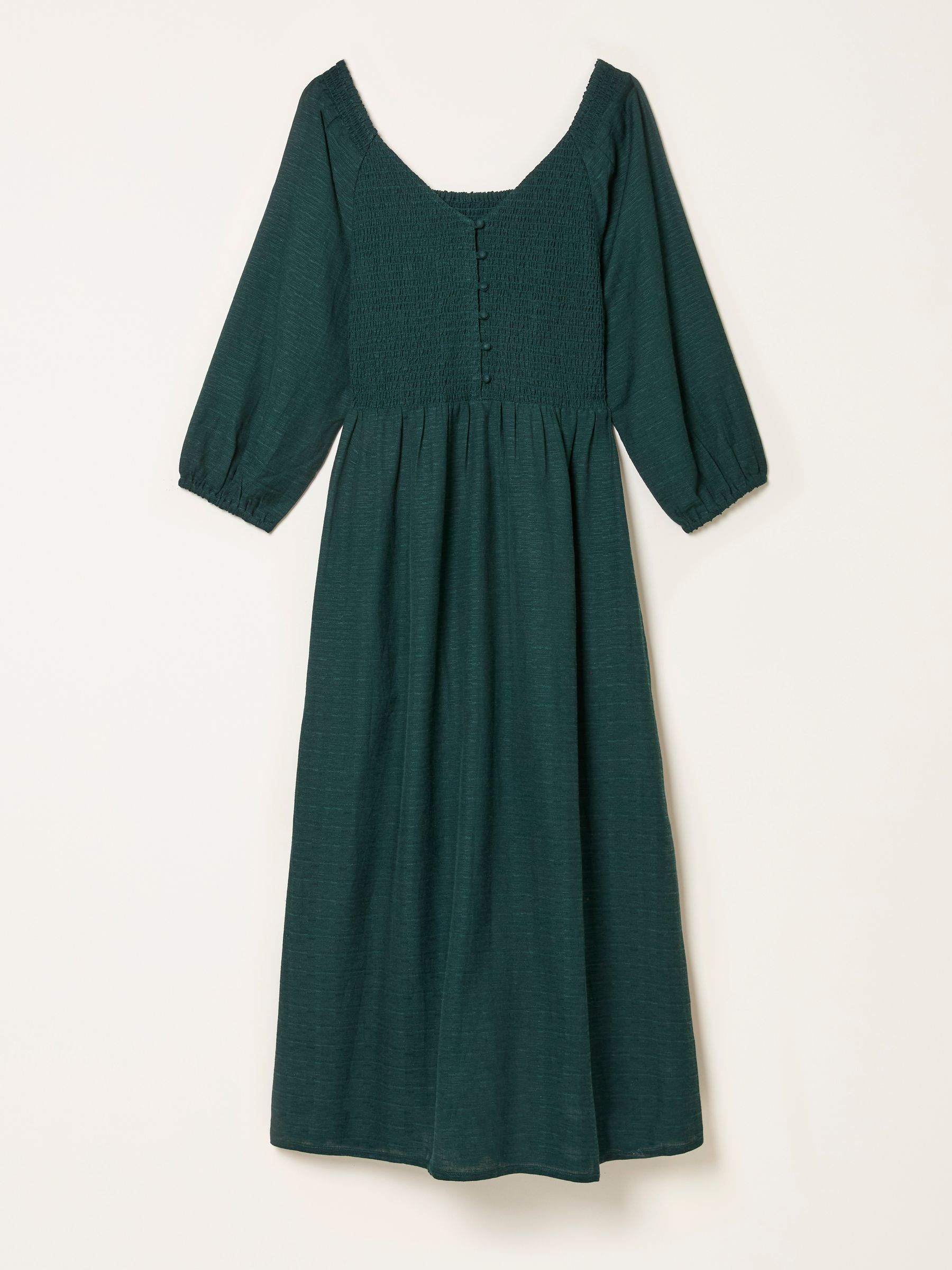 Adele Teal Blue Midi Dress - Image 4 of 4