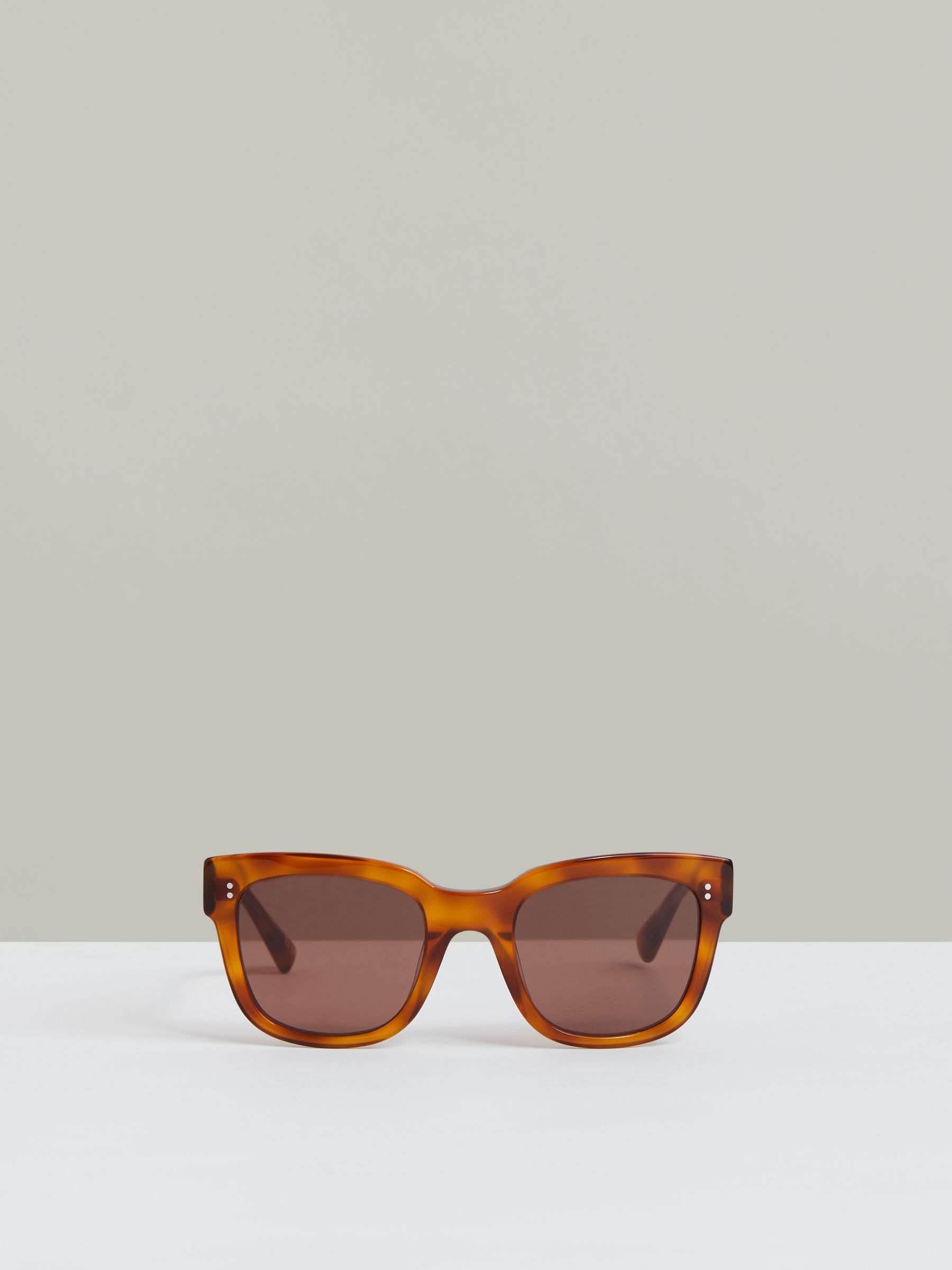MESSYWEEKEND Square Frame Sunglasses in Light Brown - Image 1 of 3
