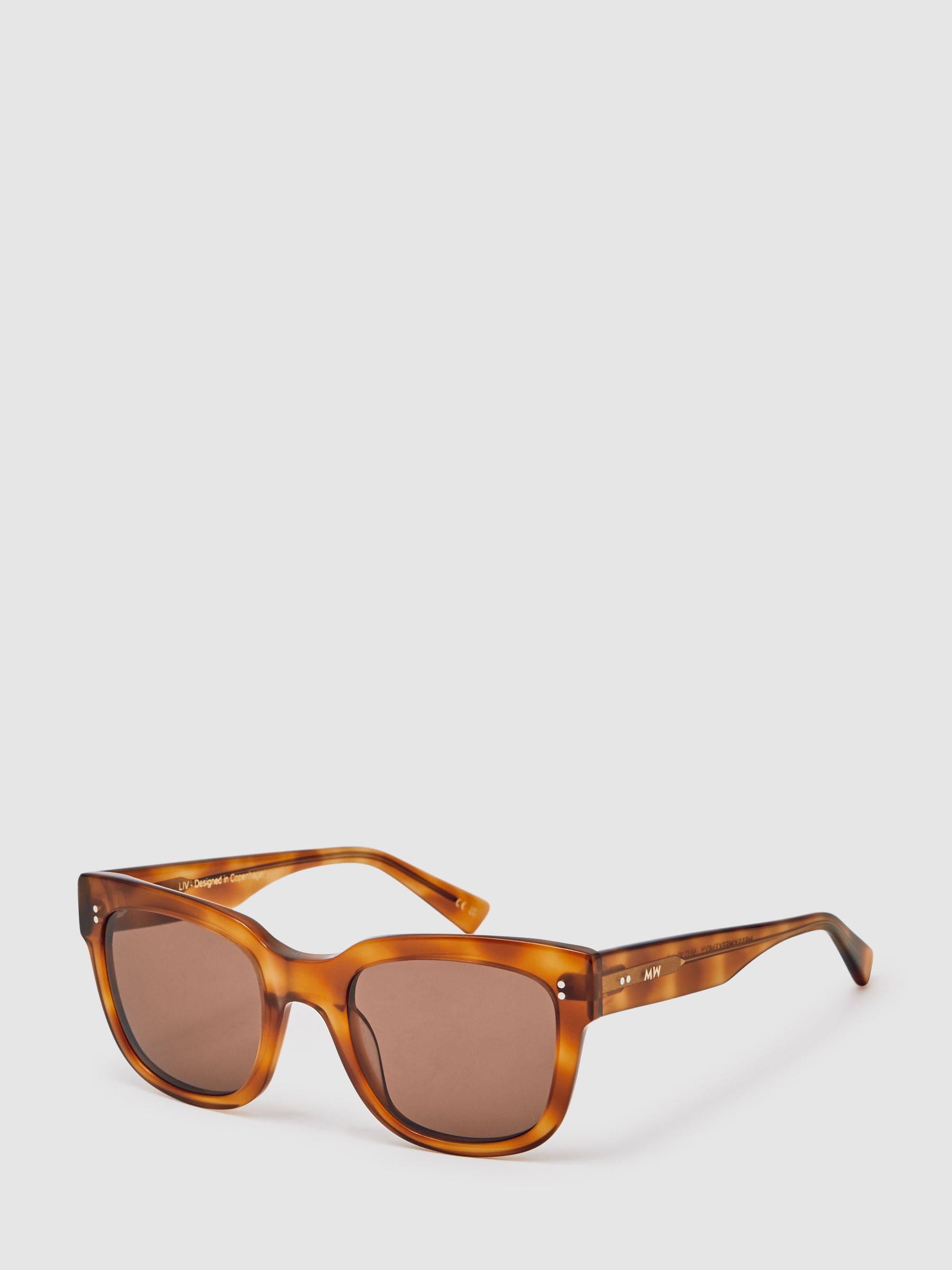 MESSYWEEKEND Square Frame Sunglasses in Light Brown - image 4