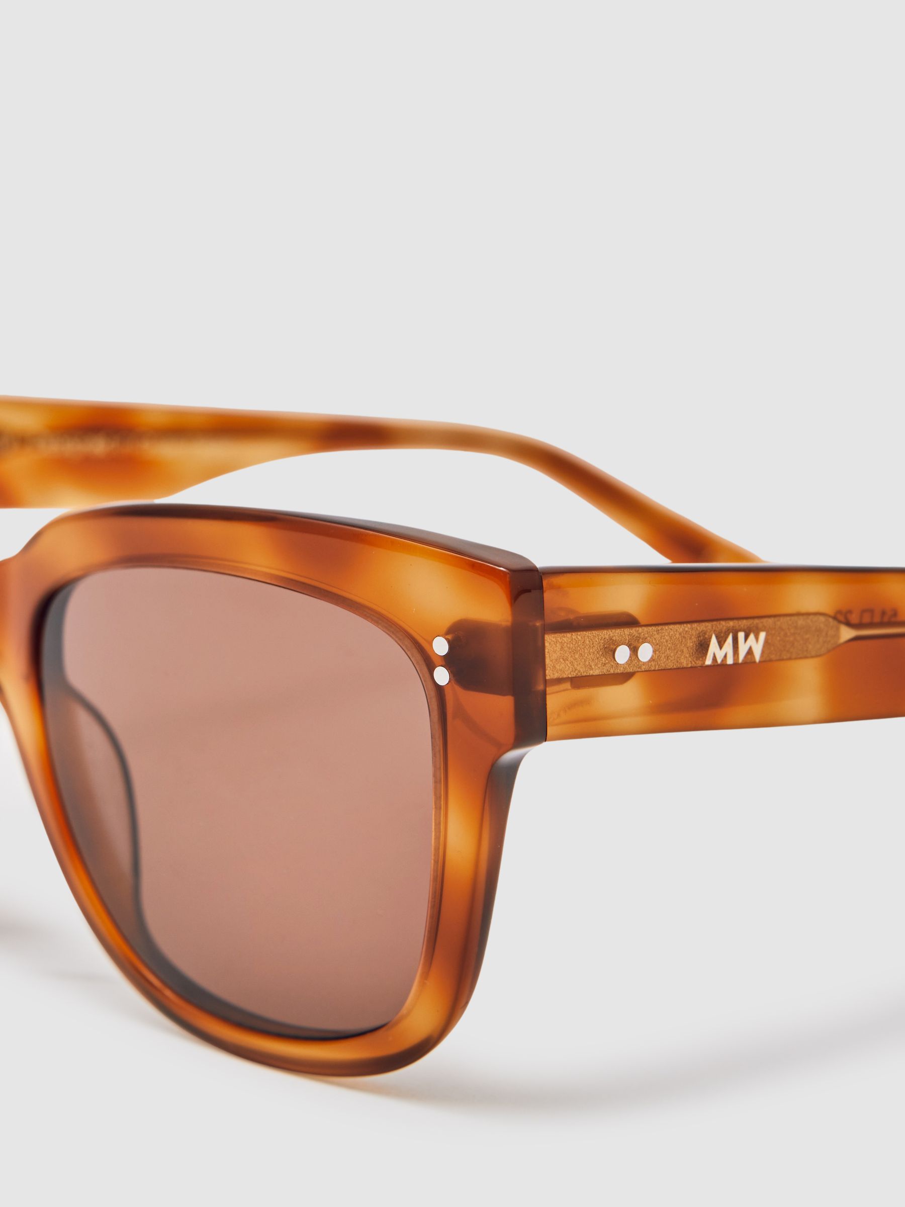 MESSYWEEKEND Square Frame Sunglasses in Light Brown - Image 5 of 5