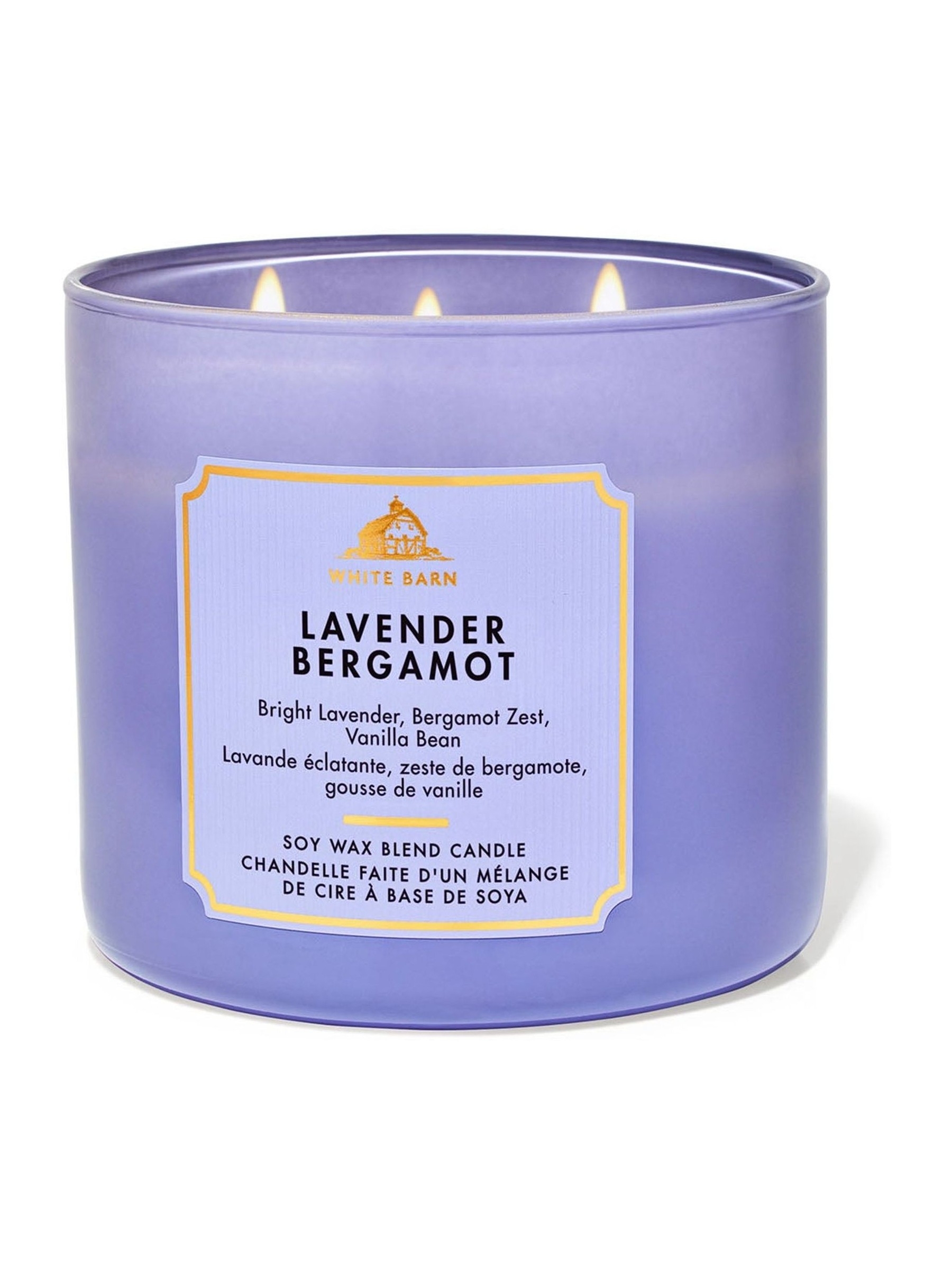 Lavender Bergamot 3-Wick Candle 411g - Image 1 of 2