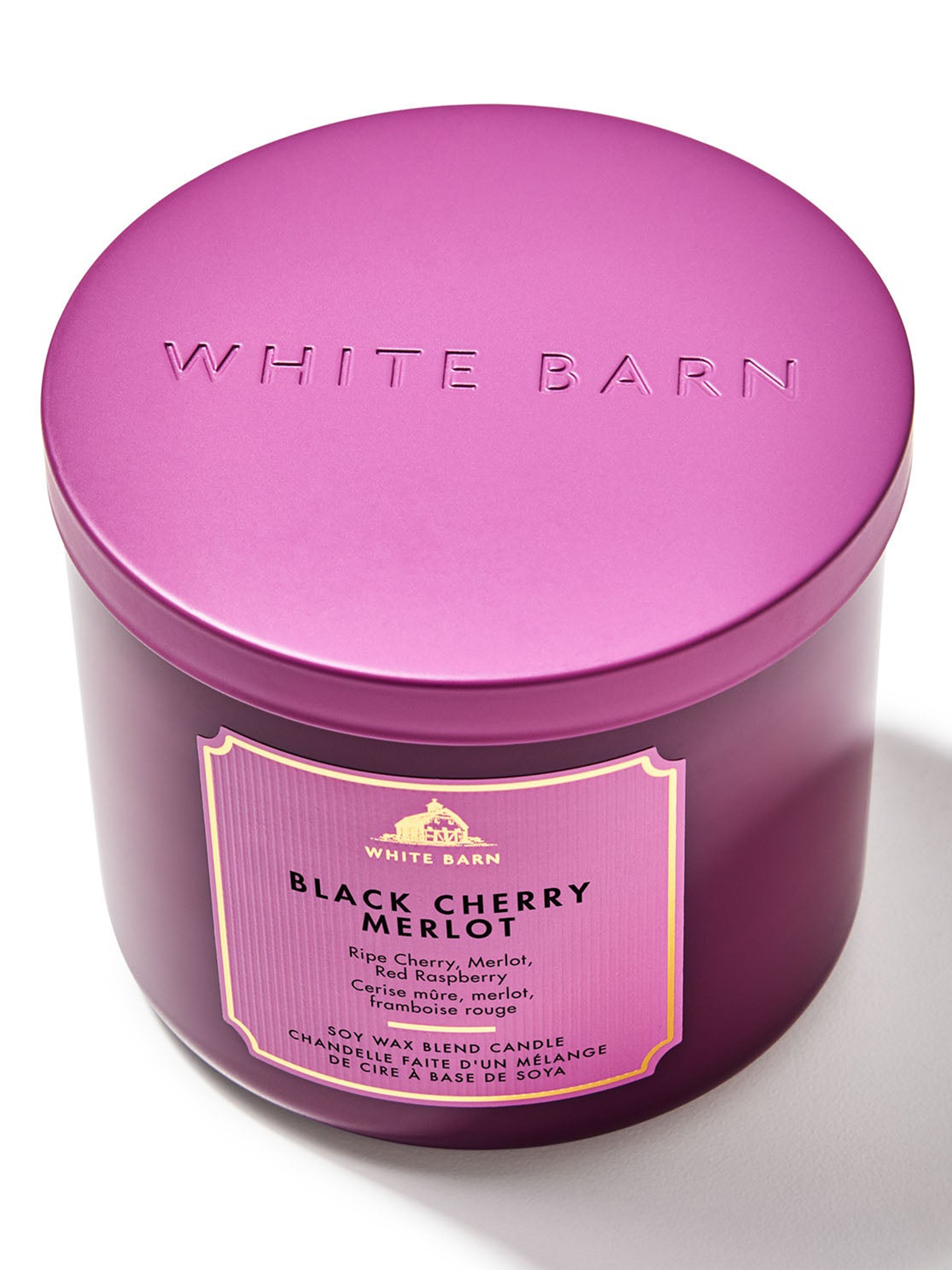 Black Cherry Merlot Candle 411g 3 Wick - Image 1 of 2