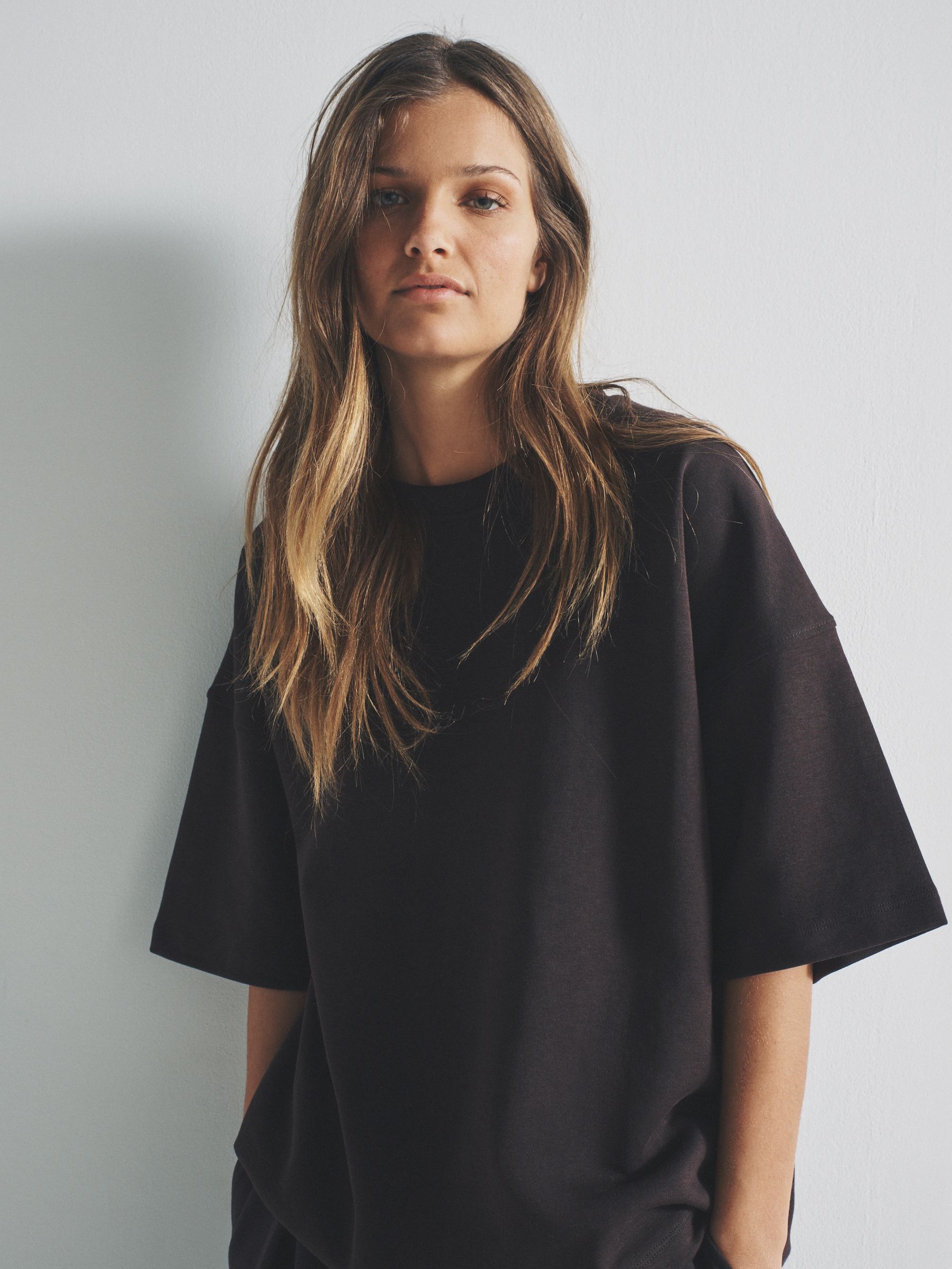 Black / Chocolate Brown/ Oat - 3 Pack Heavyweight Premium Boxy T-Shirts - Image 1 of 8